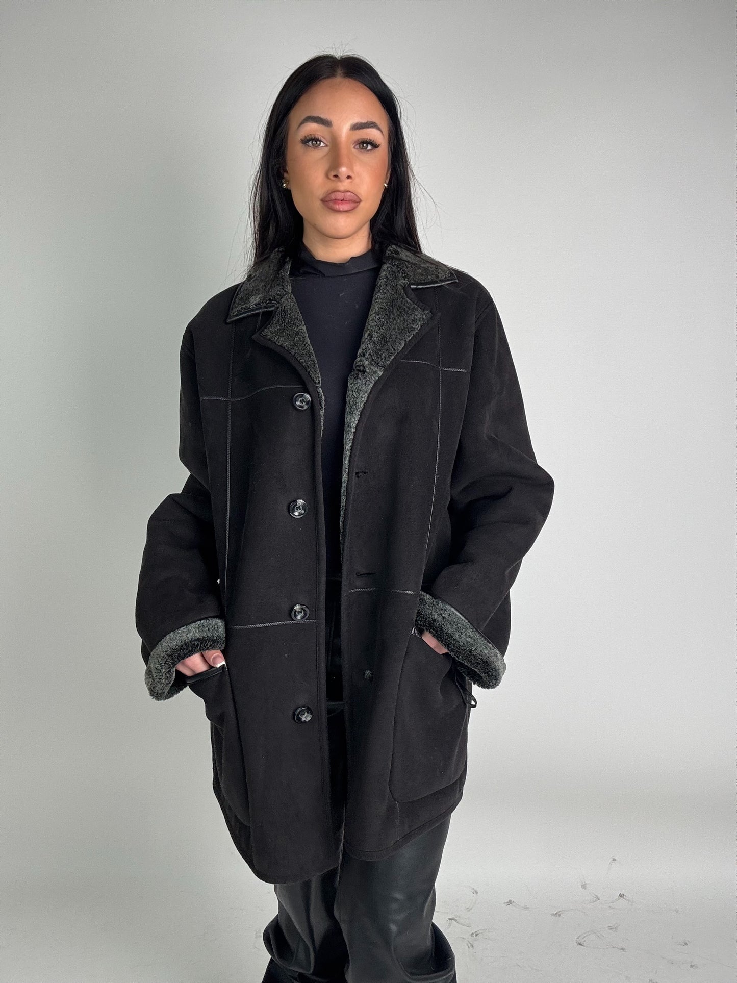 Shearling coat N213