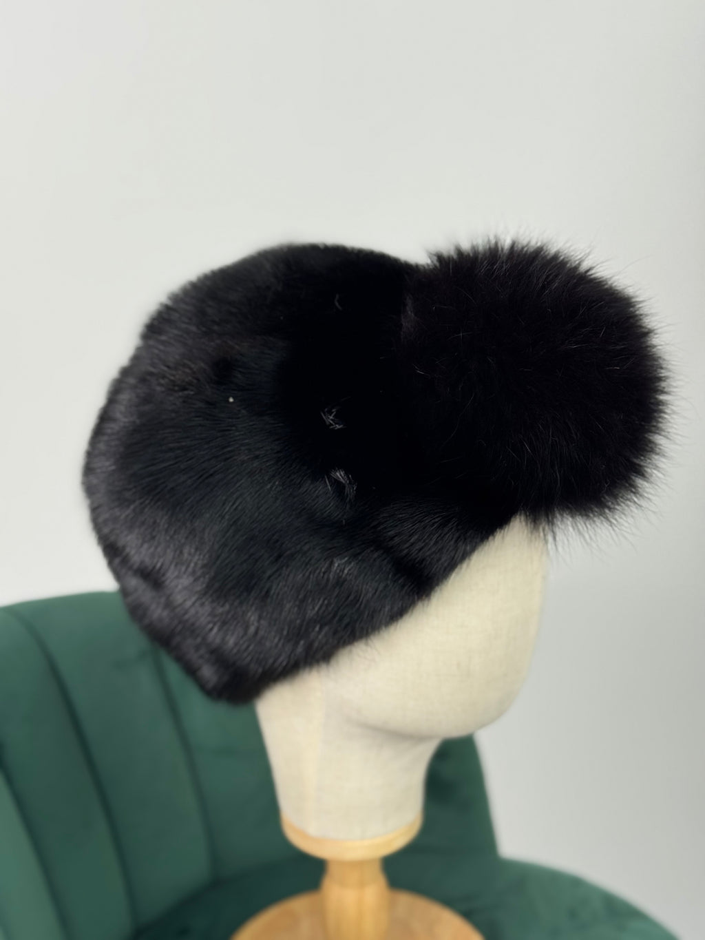 Cappello in visone e volpe N90