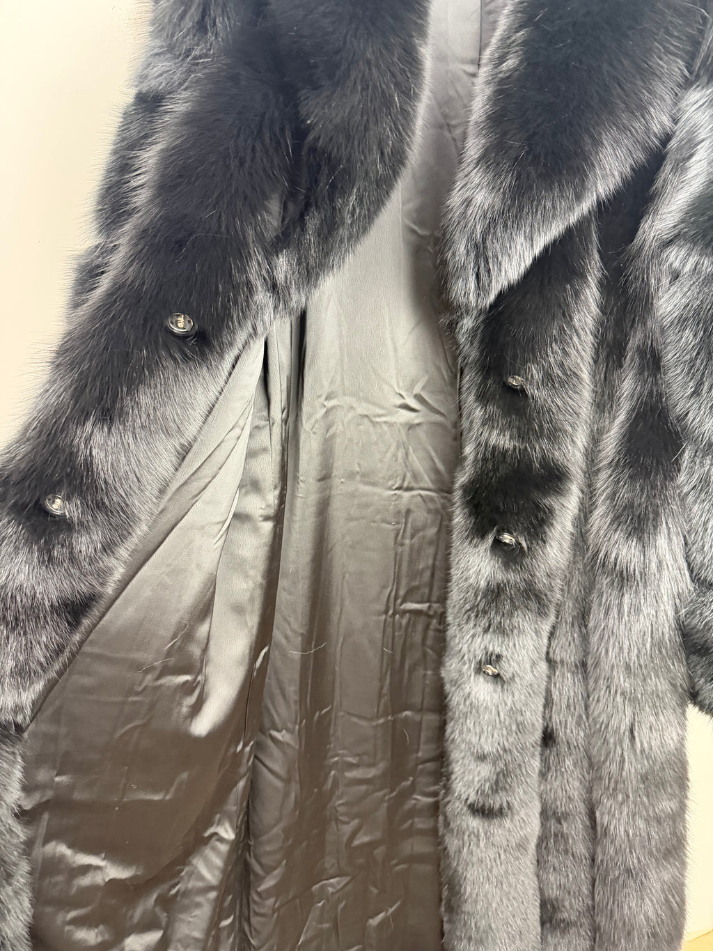 Cappotto in volpe Kima nero
