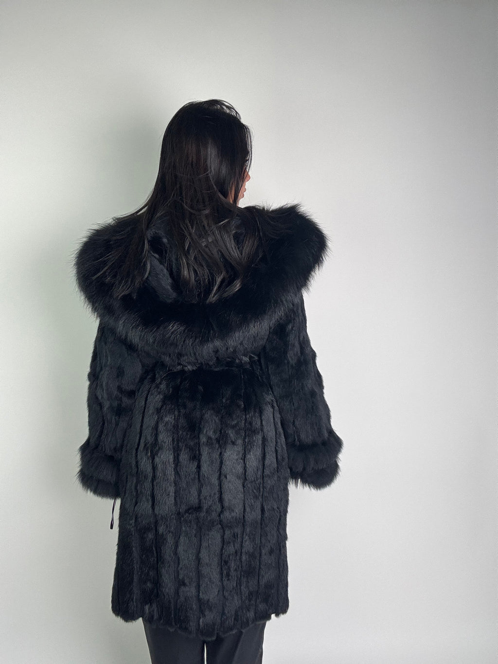 Cappotto in visone e volpe N374