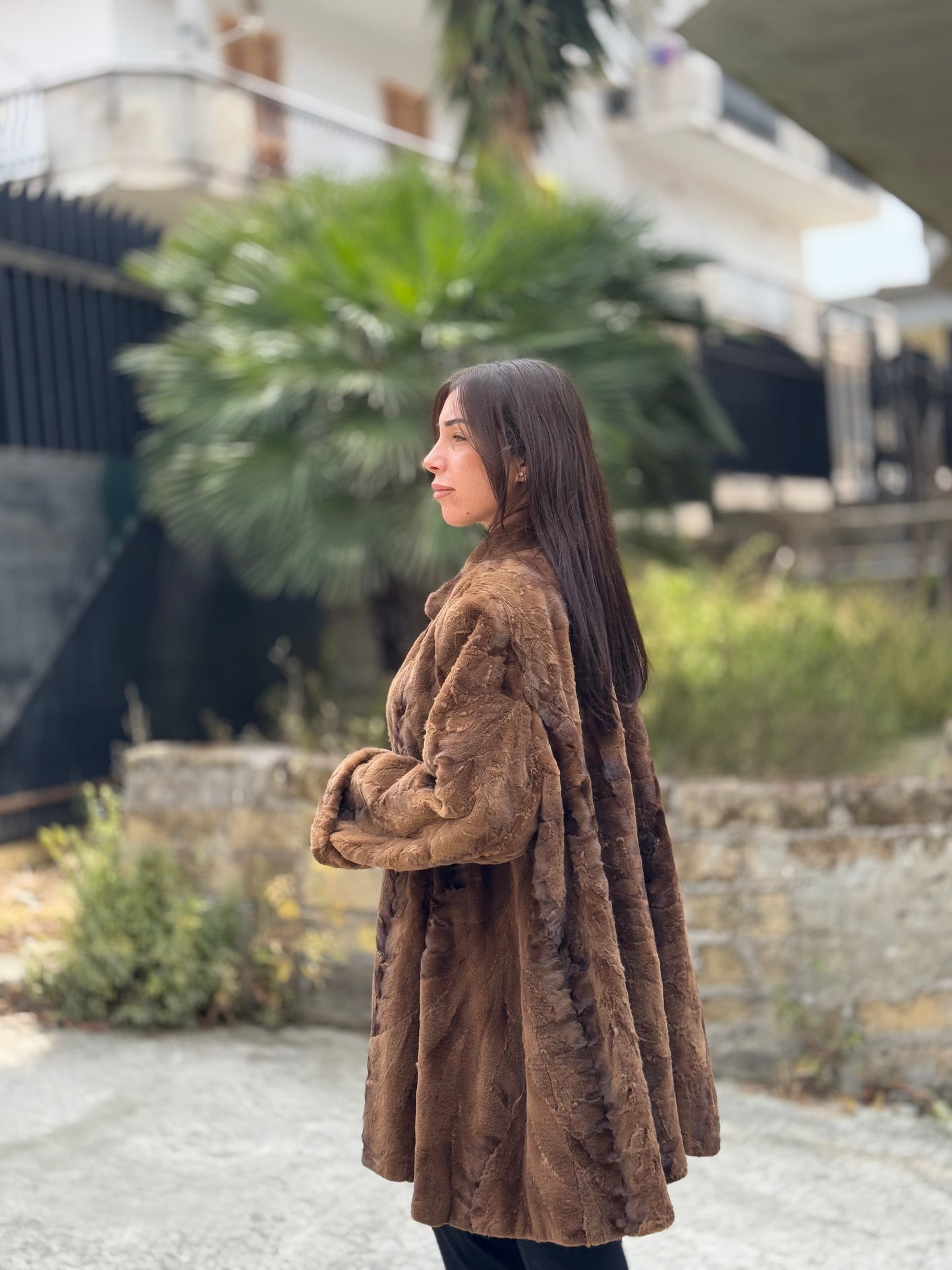 Cappotto in visone rasato