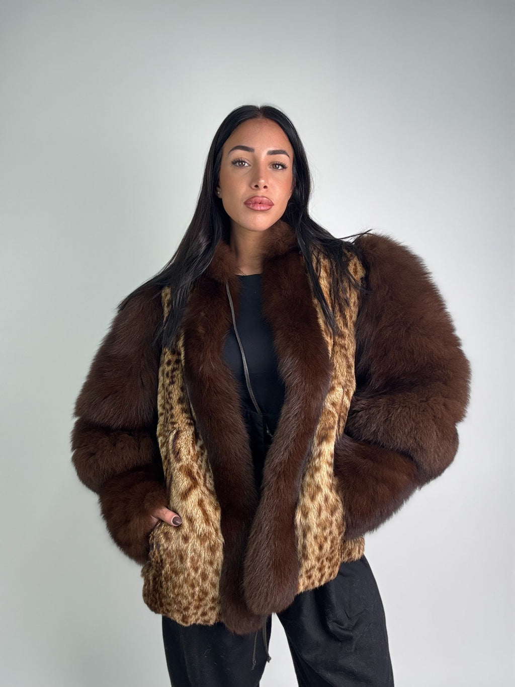 Giacca in visone e volpe N939