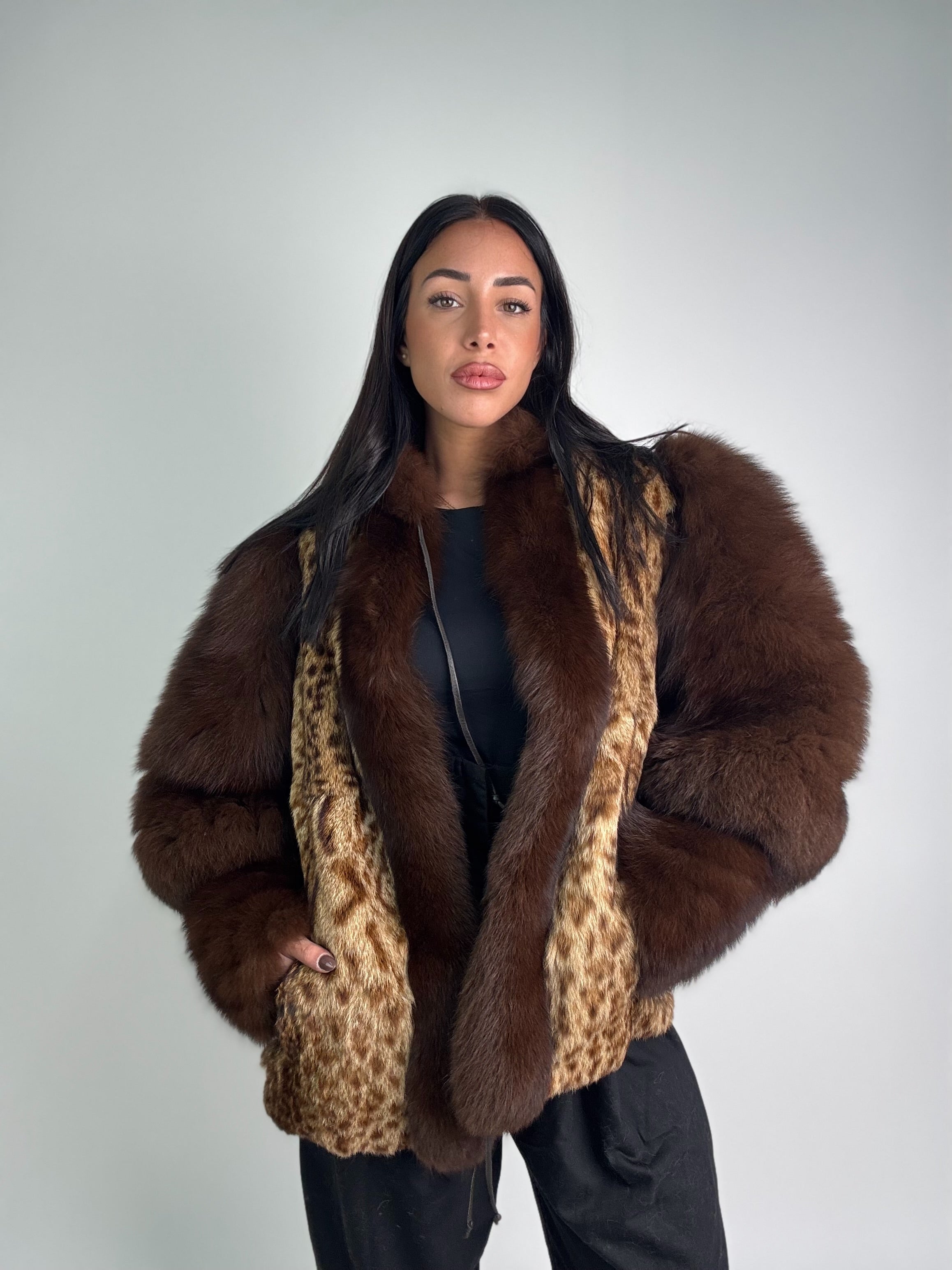 Giacca in visone e volpe N939