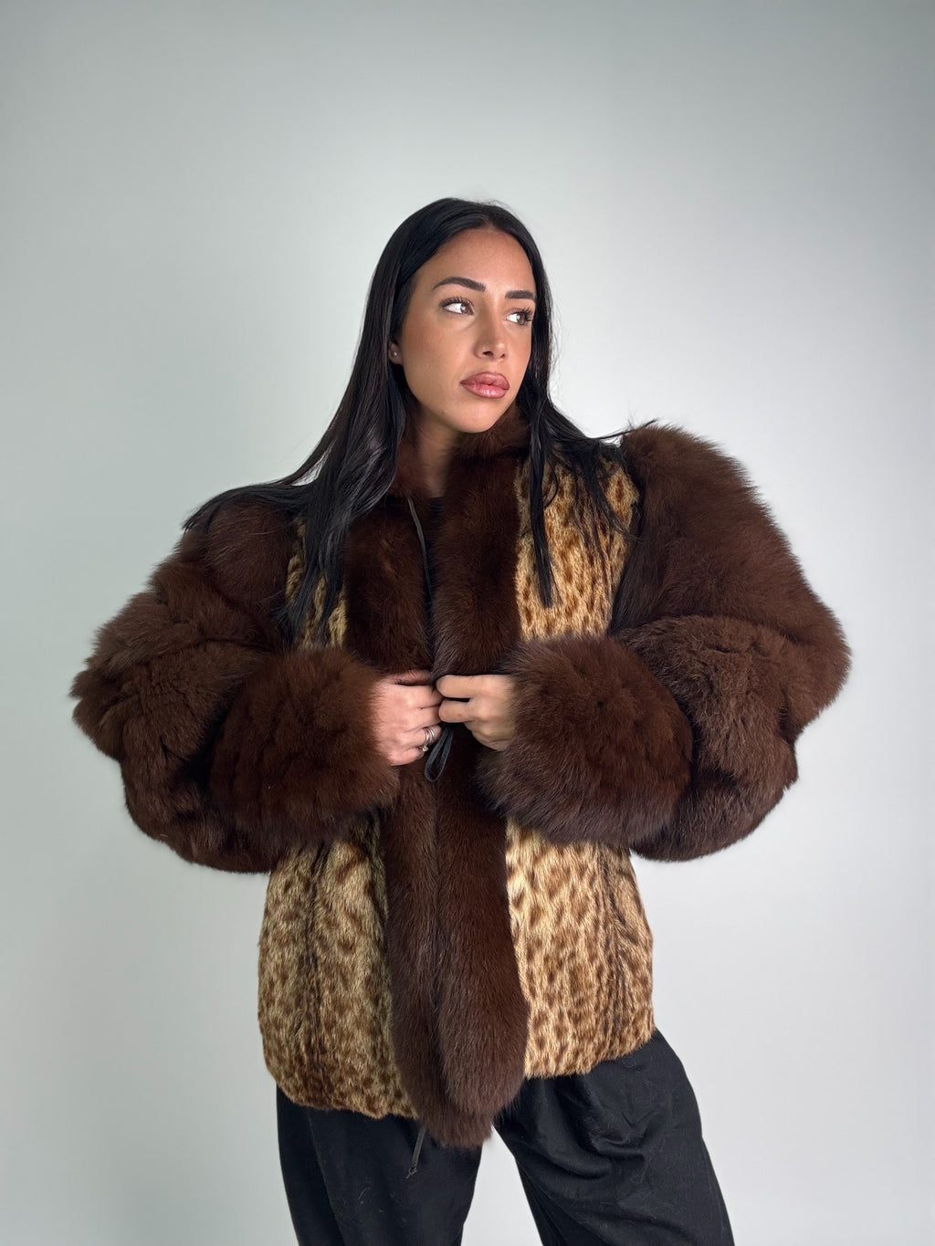 Giacca in visone e volpe N939
