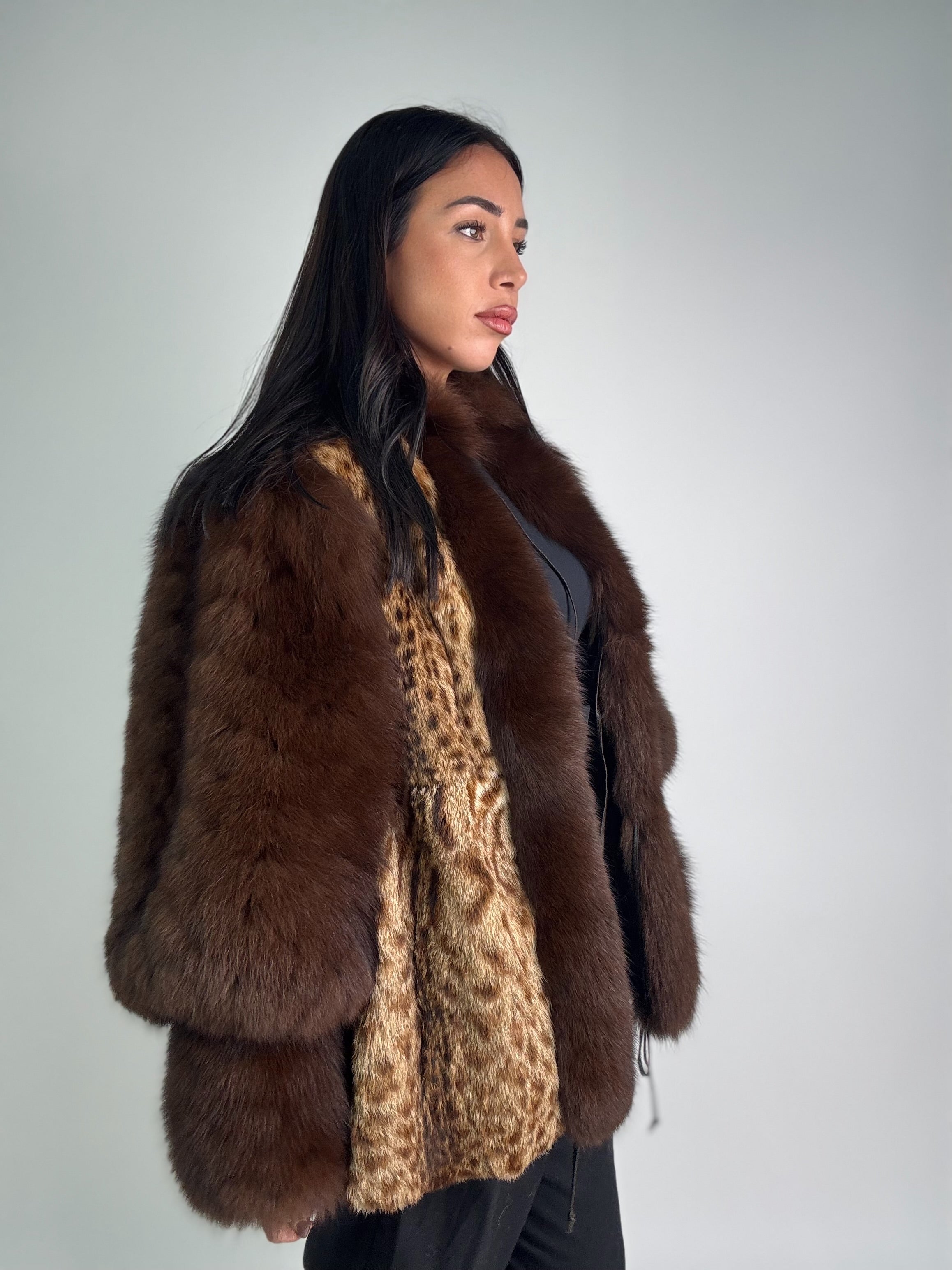 Giacca in visone e volpe N939