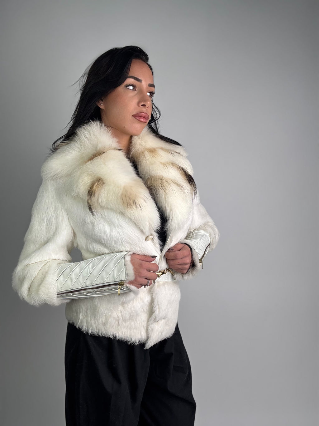 Giacca in lapin e volpe N940