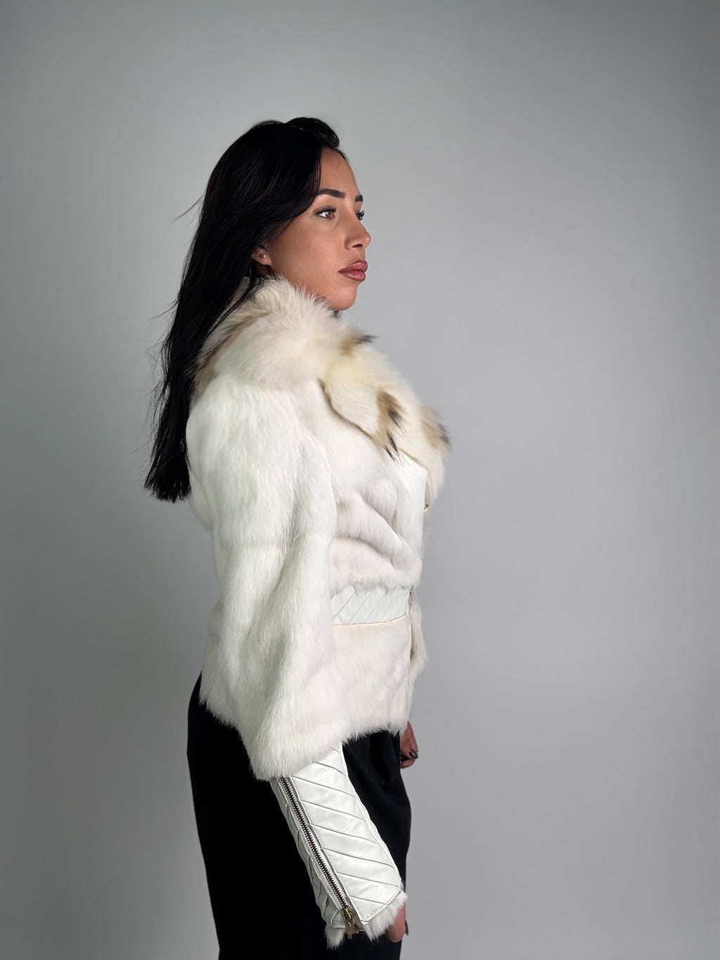 Giacca in lapin e volpe N940