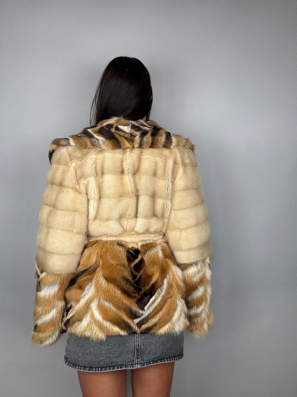 Giacca in visone e volpe