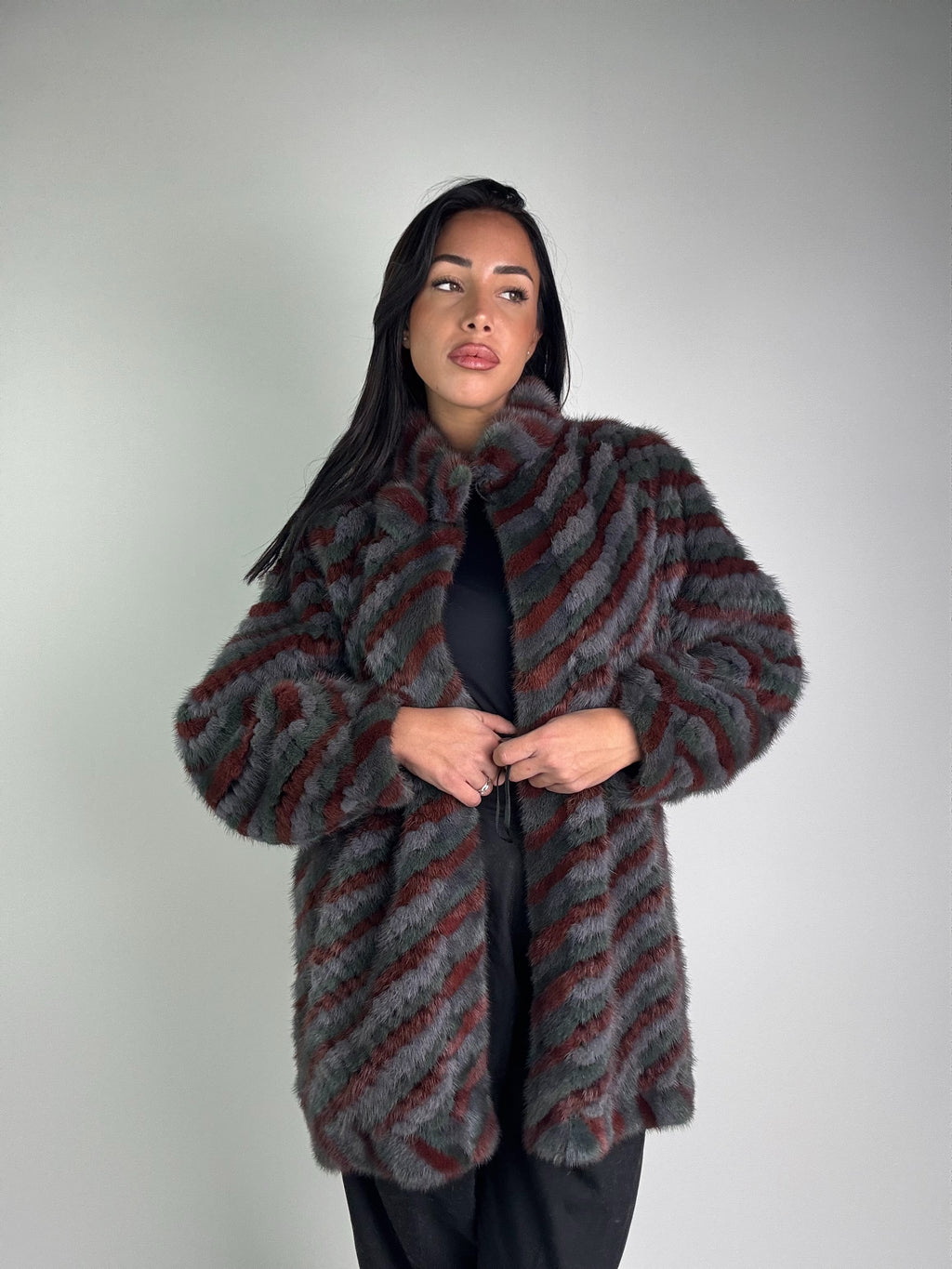 Giacca in visone reversibile N204