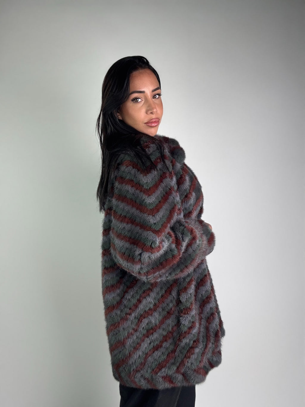 Giacca in visone reversibile N204