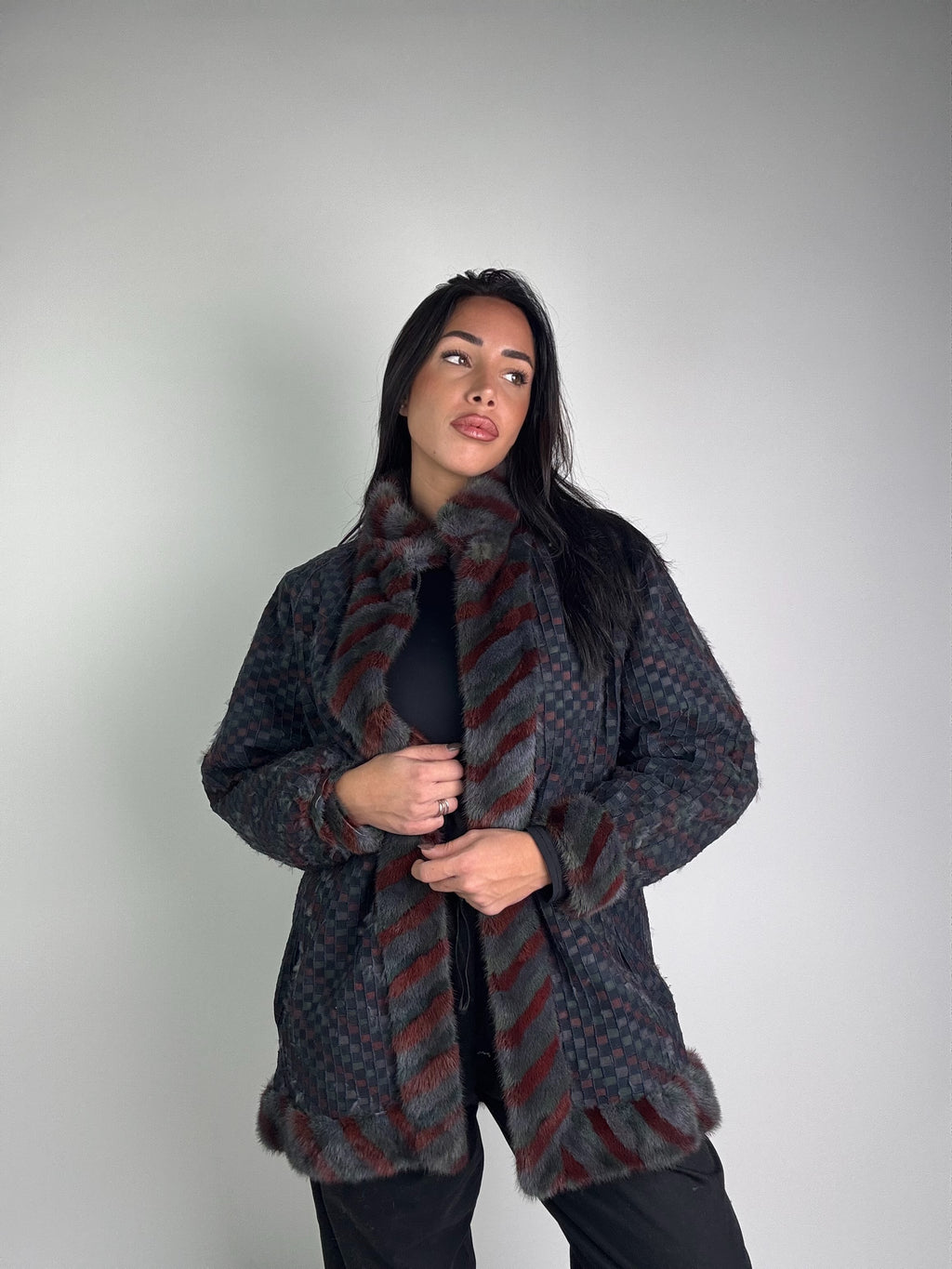 Giacca in visone reversibile N204