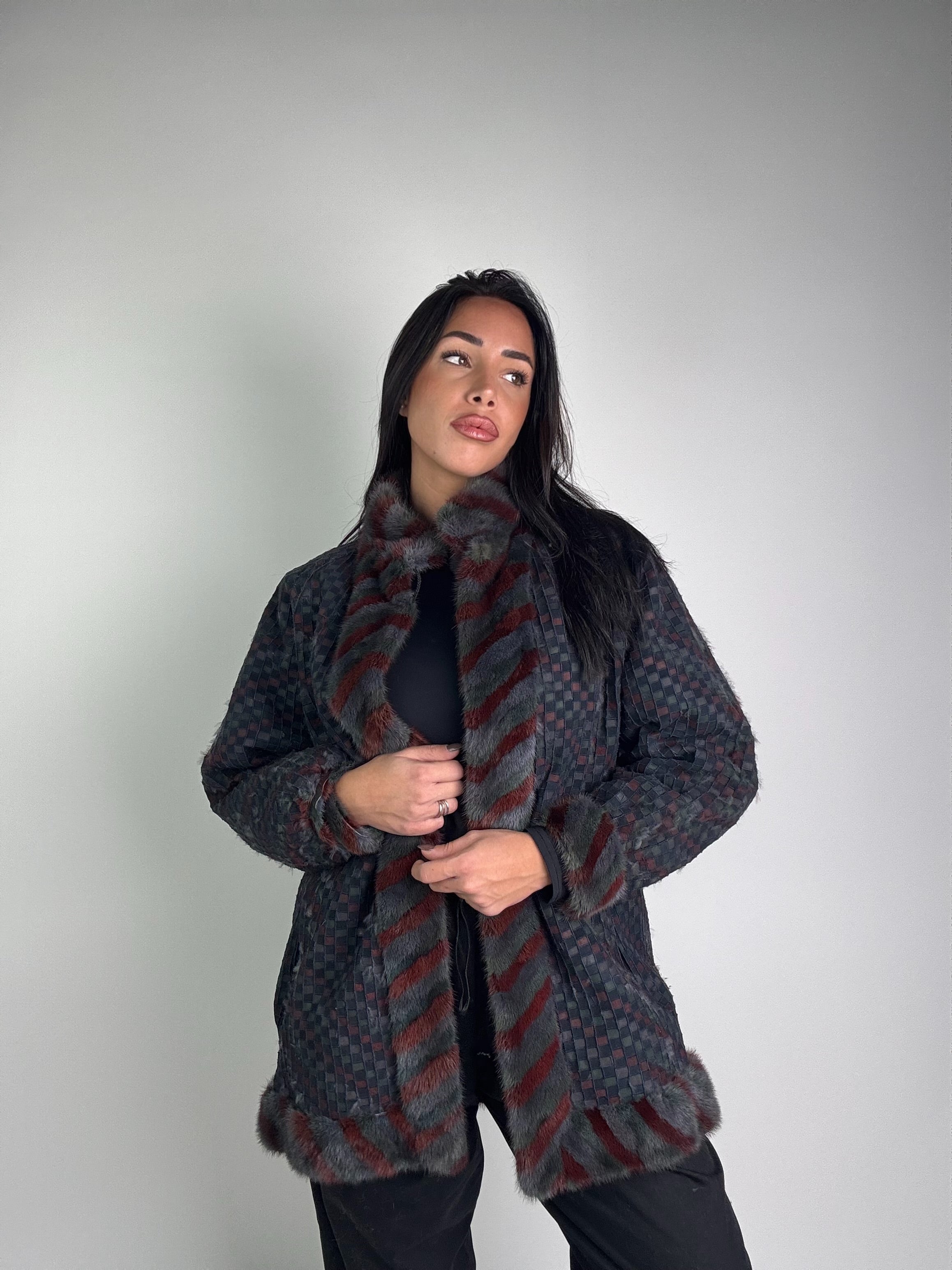 Giacca in visone reversibile N204