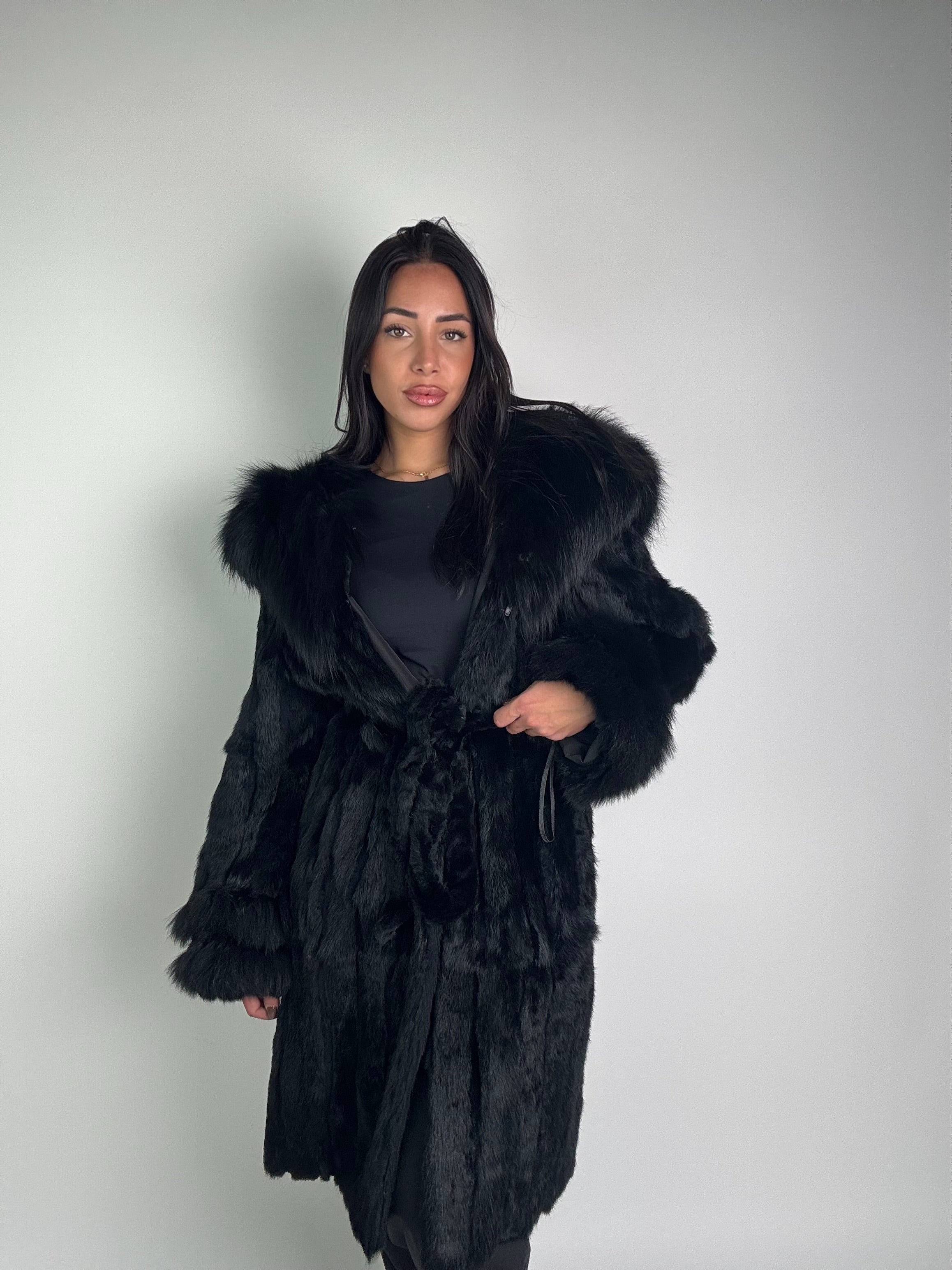 Cappotto in visone e volpe N374