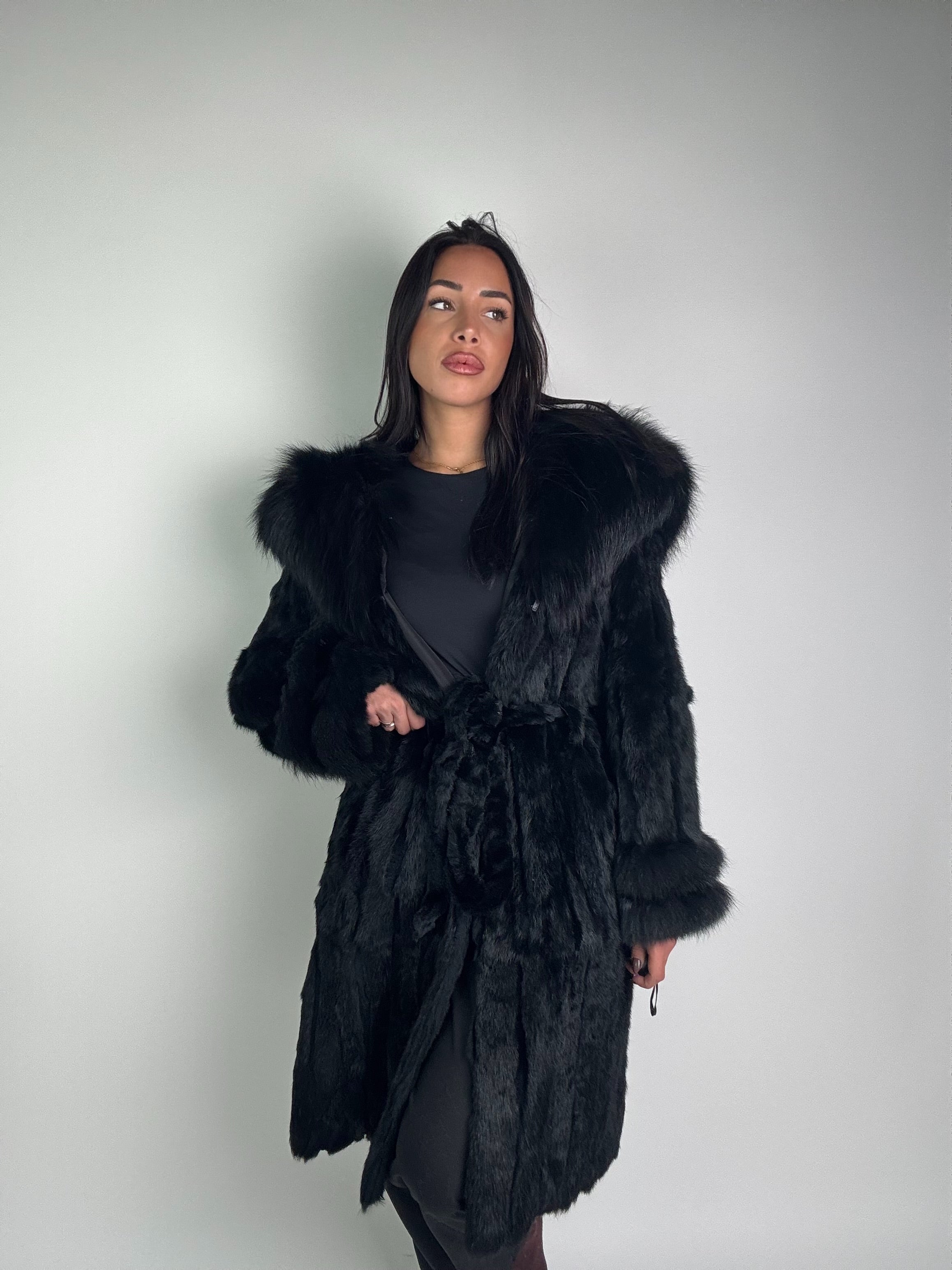 Cappotto in visone e volpe N374