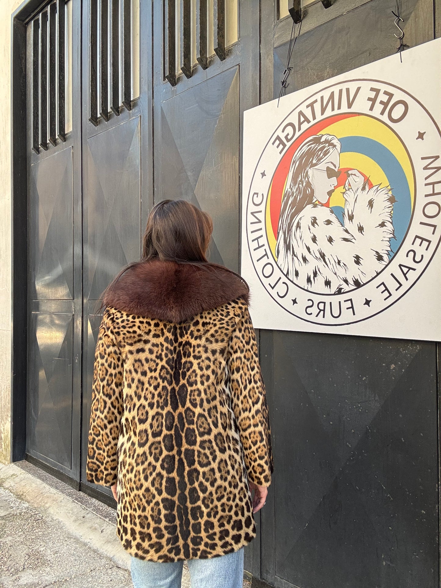 Cappotto in leopardo e volpe