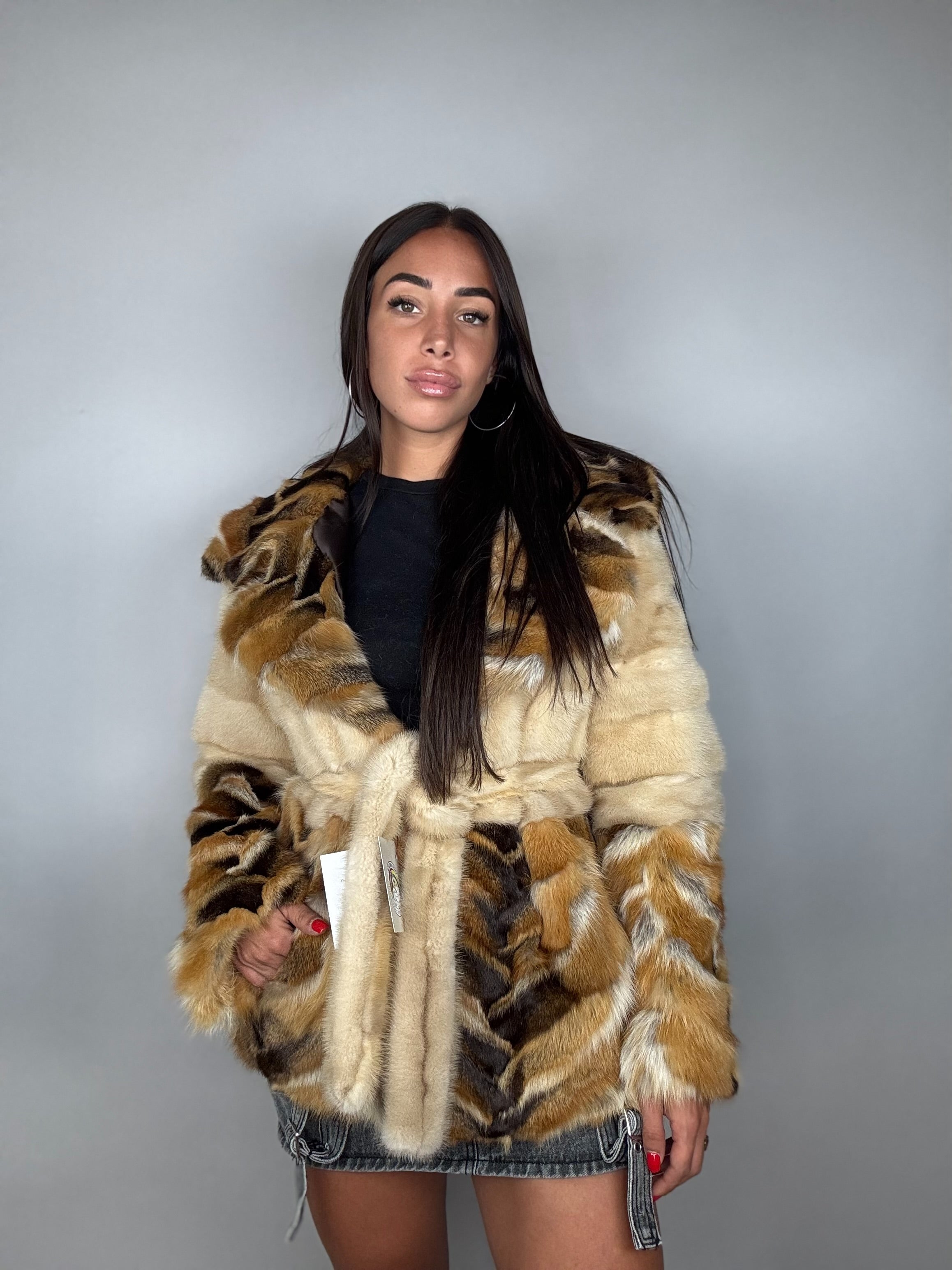 Giacca in visone e volpe