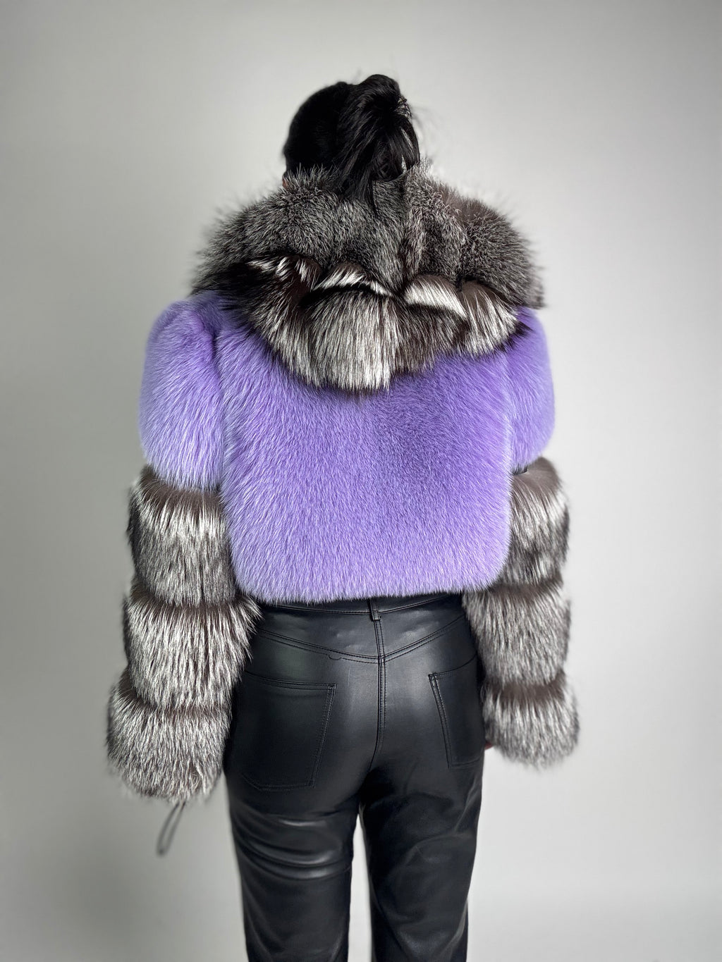 Bomber in volpe argentata