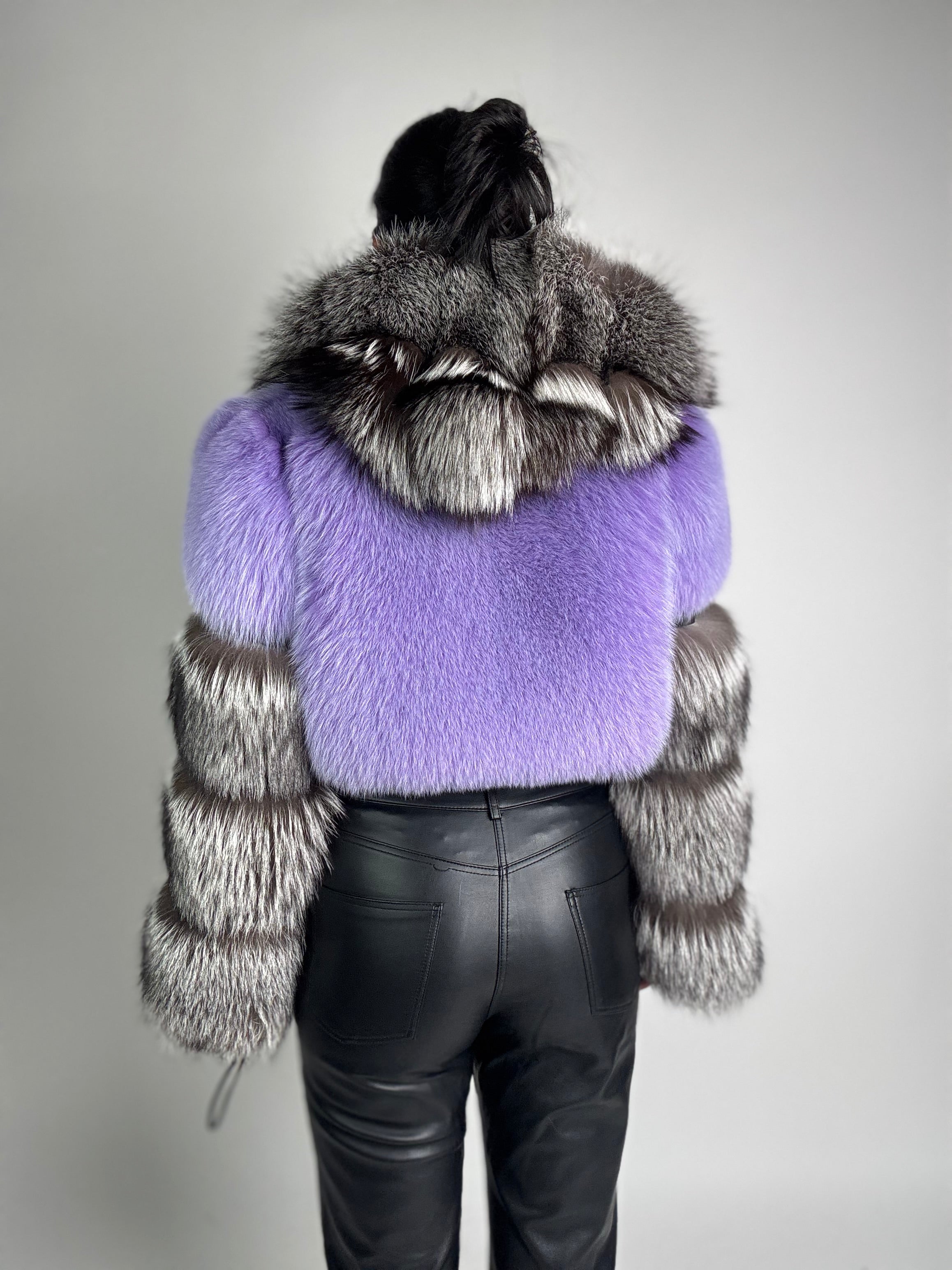 Bomber in volpe argentata