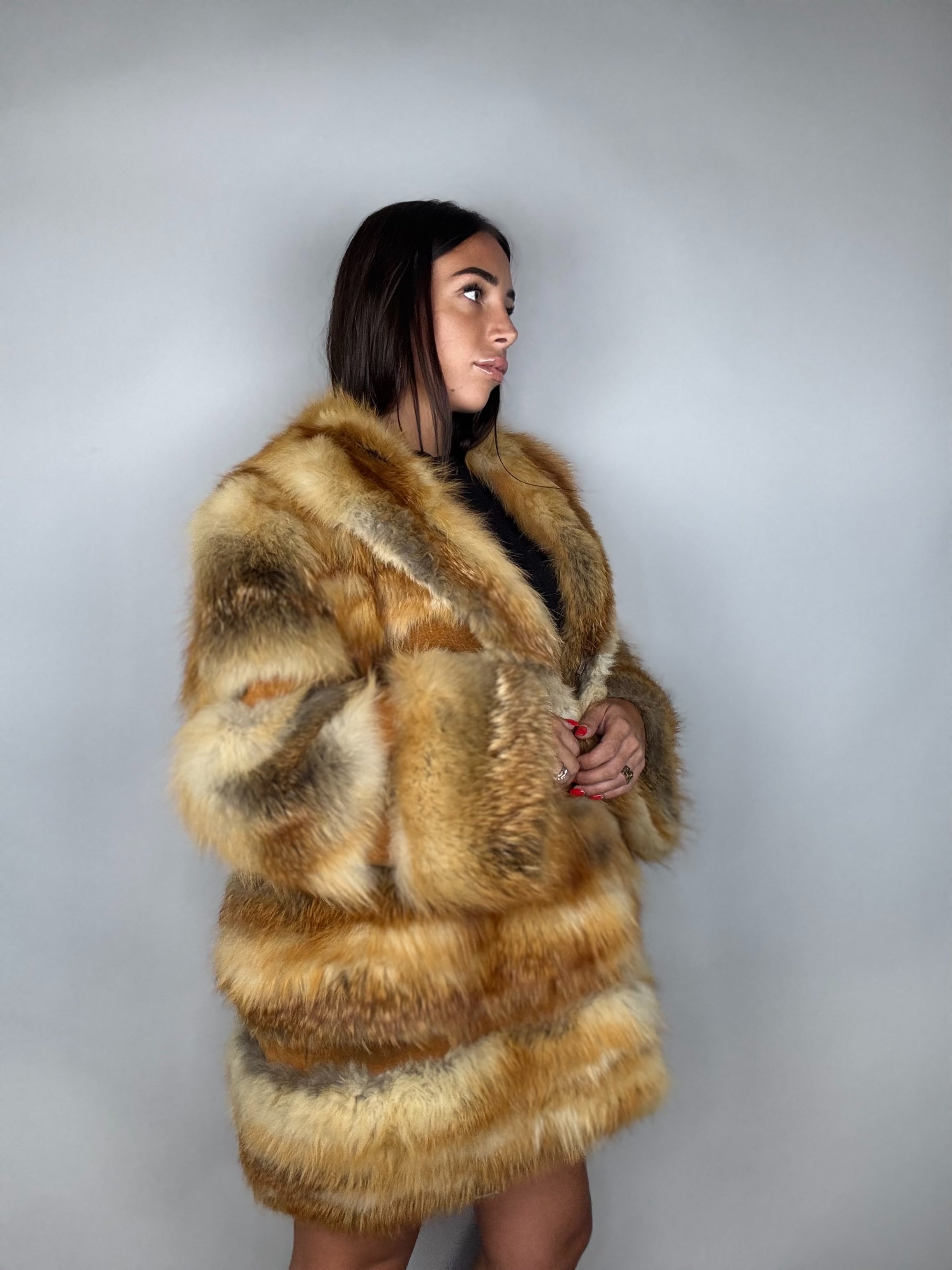 Giacca in volpe rossa