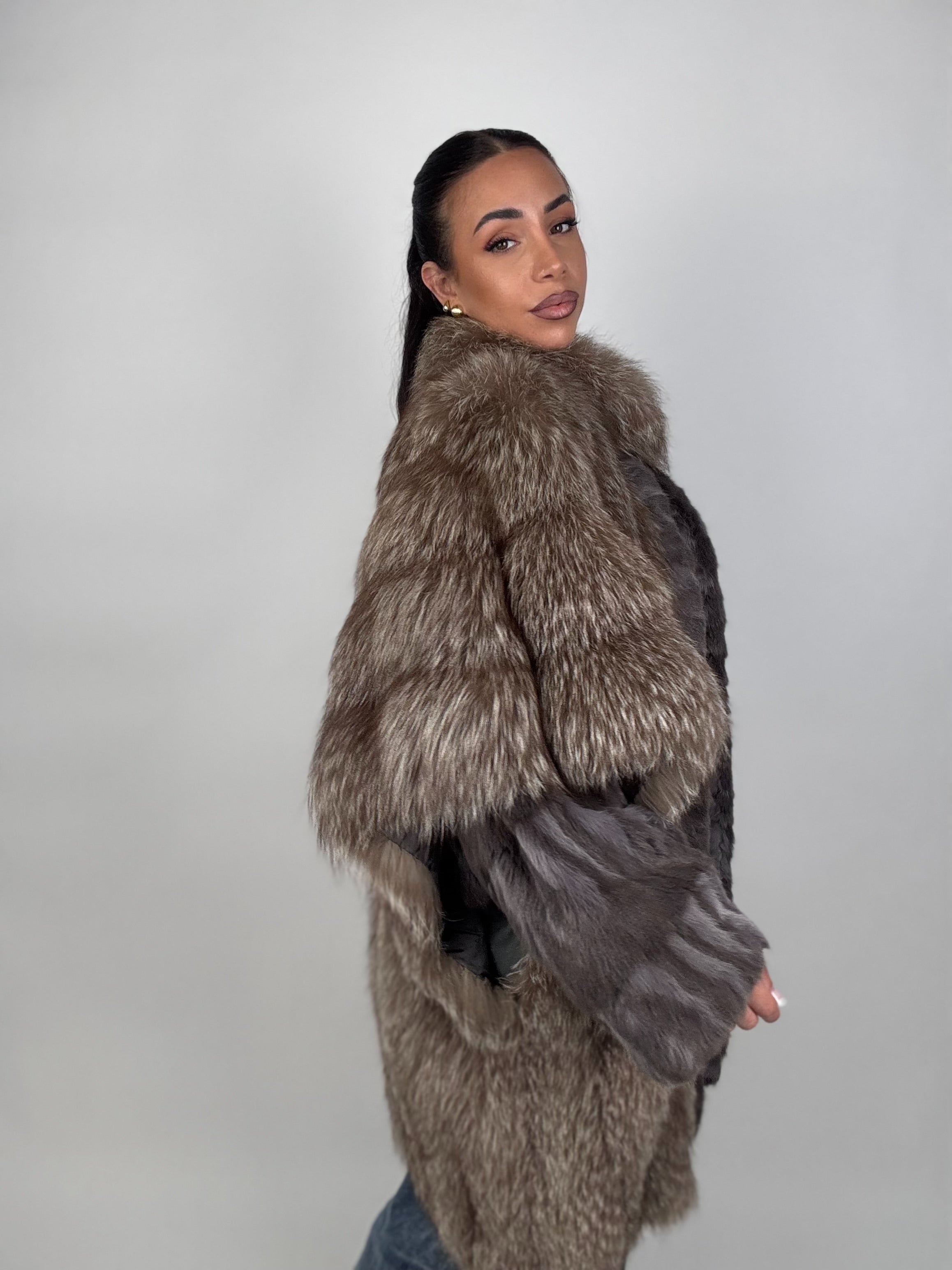 Giacca in volpe argentata N666