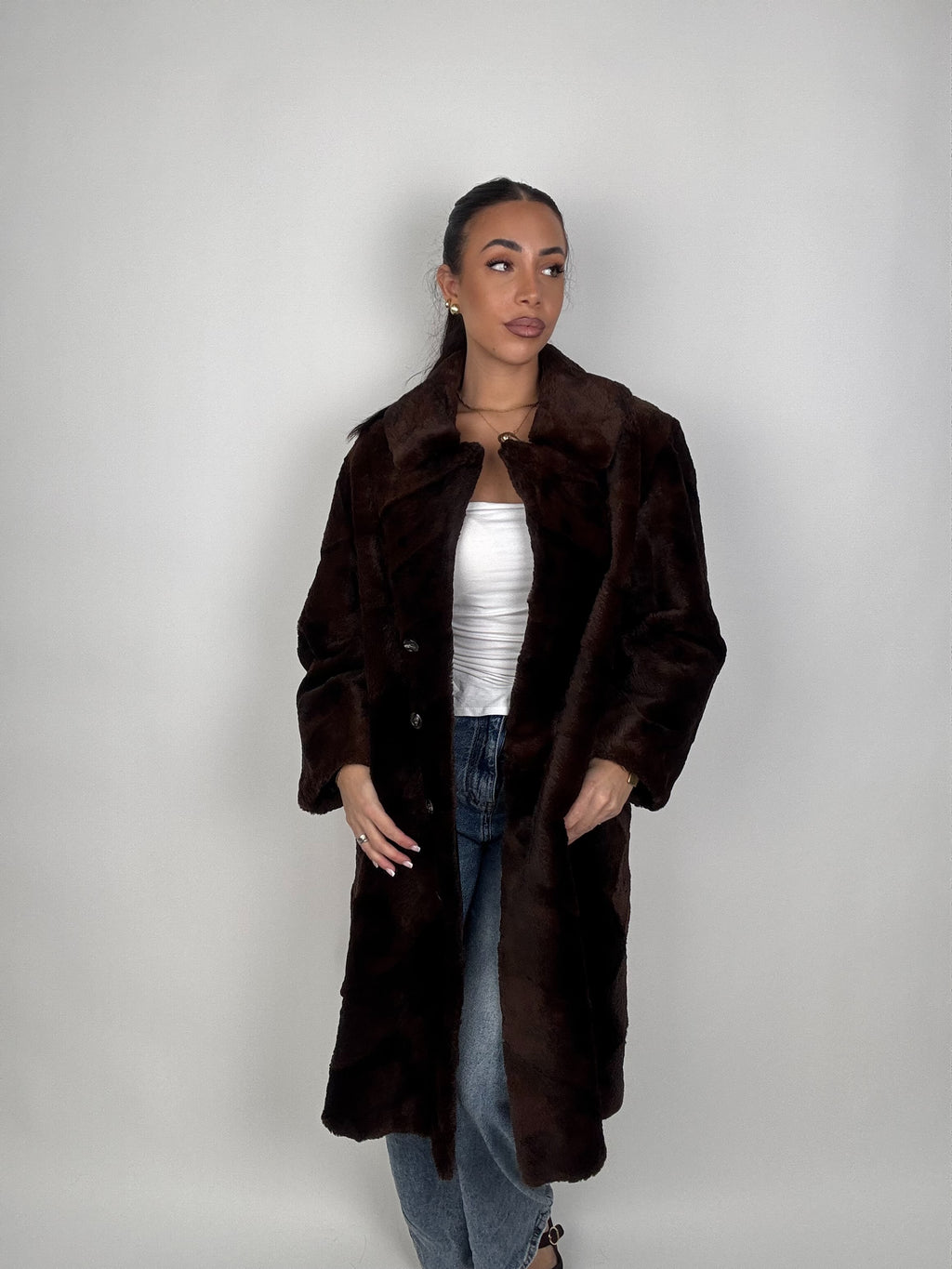 Cappotto in castoro rasato N679