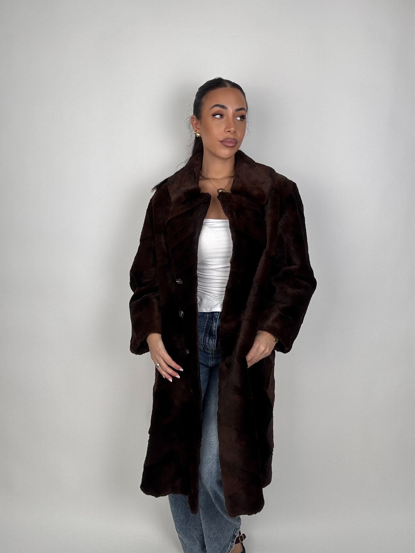 Cappotto in castoro rasato N679