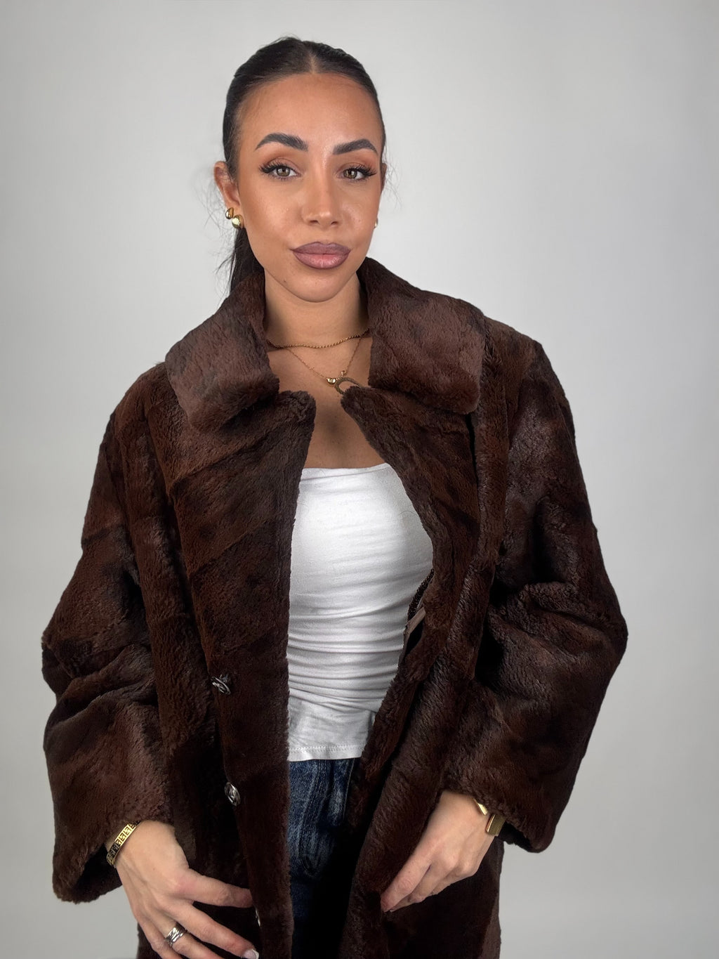 Cappotto in castoro rasato N679