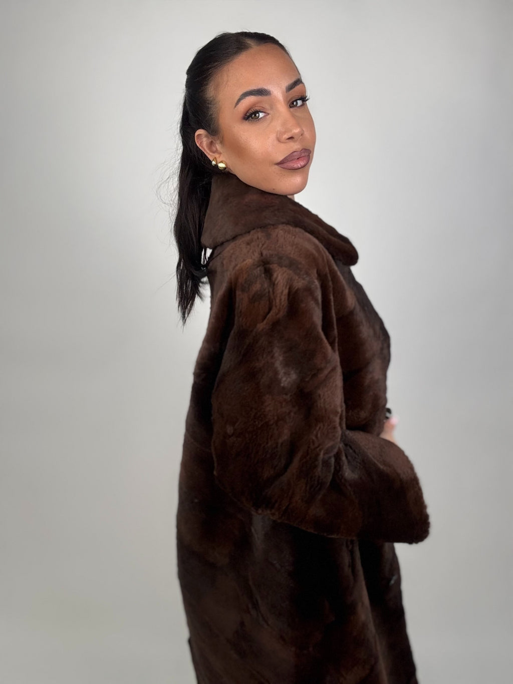 Cappotto in castoro rasato N679