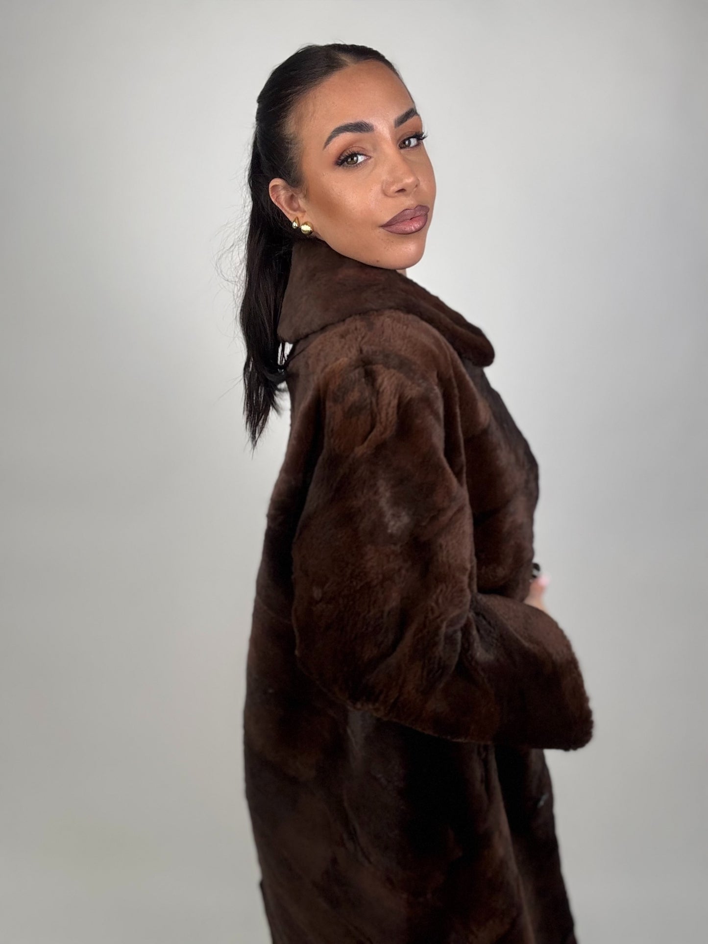 Cappotto in castoro rasato N679