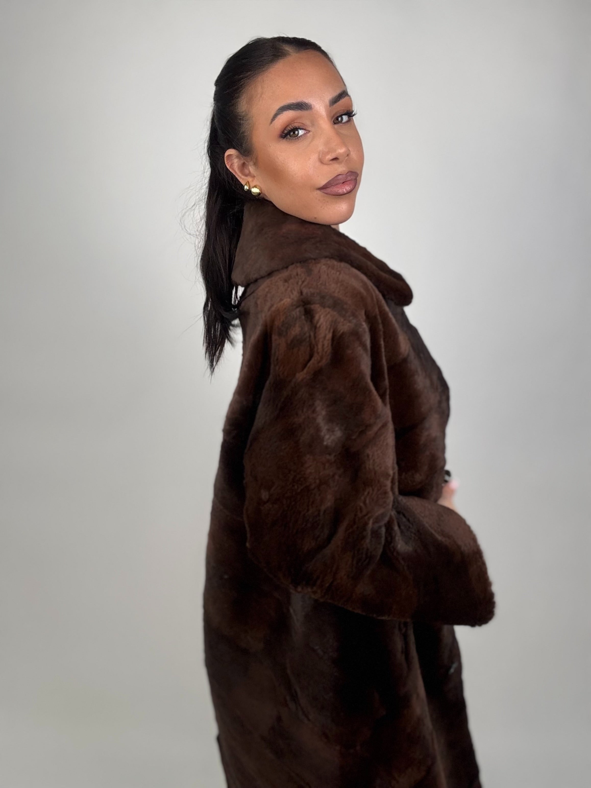 Cappotto in castoro rasato N679