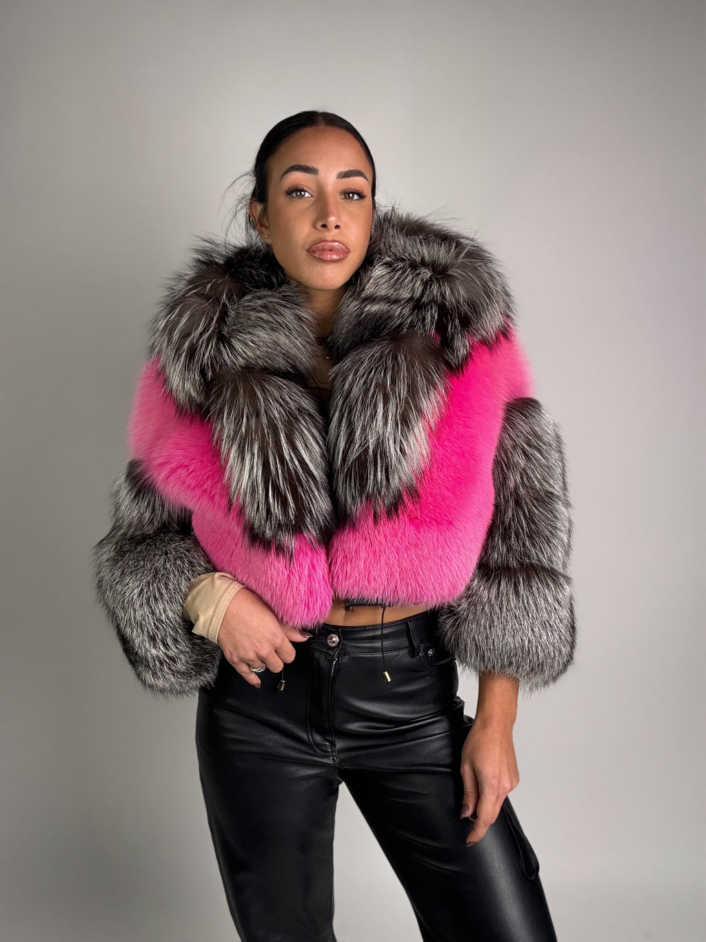 Bomber in volpe argentata Daisy