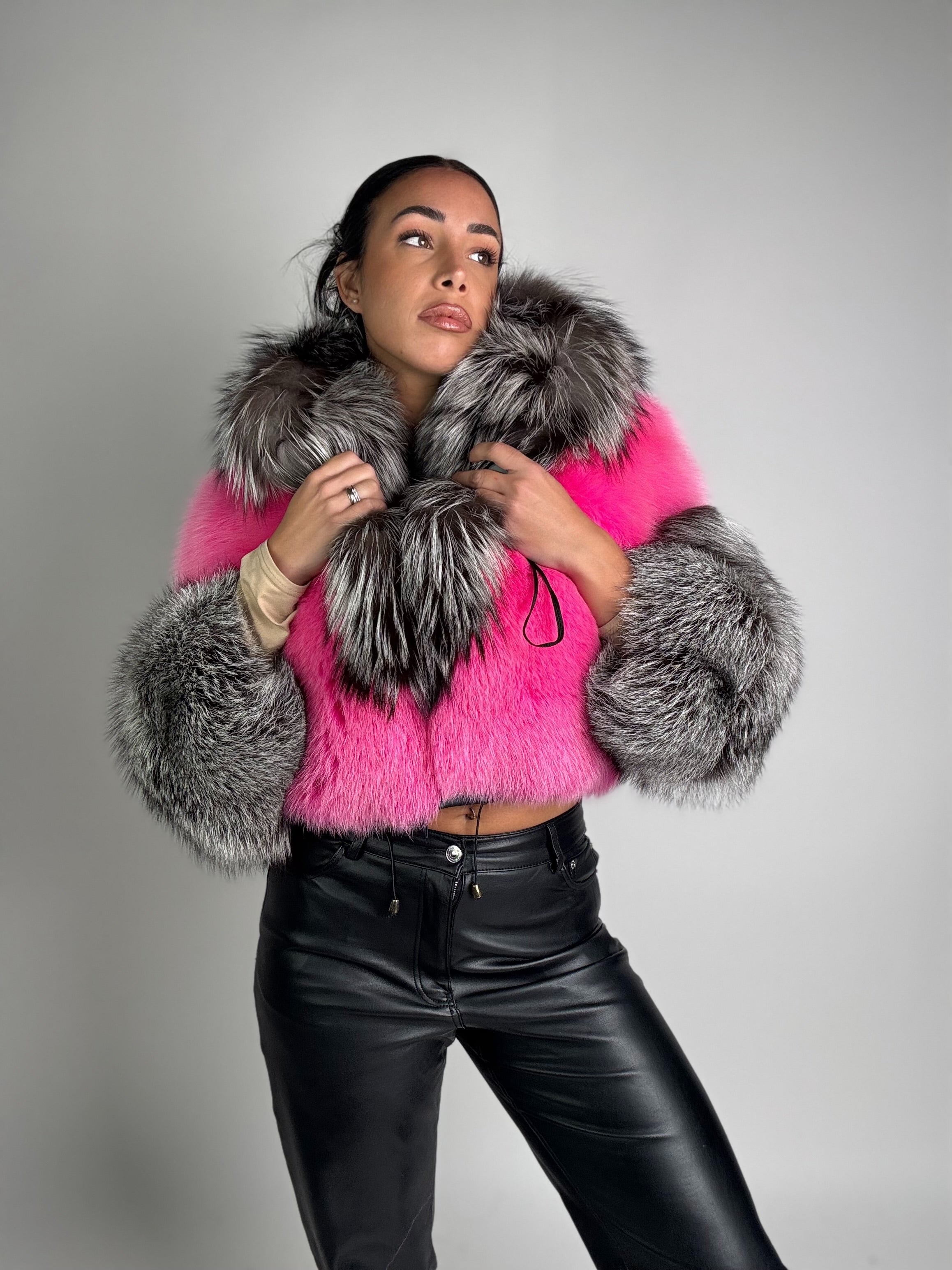 Bomber in volpe argentata Daisy