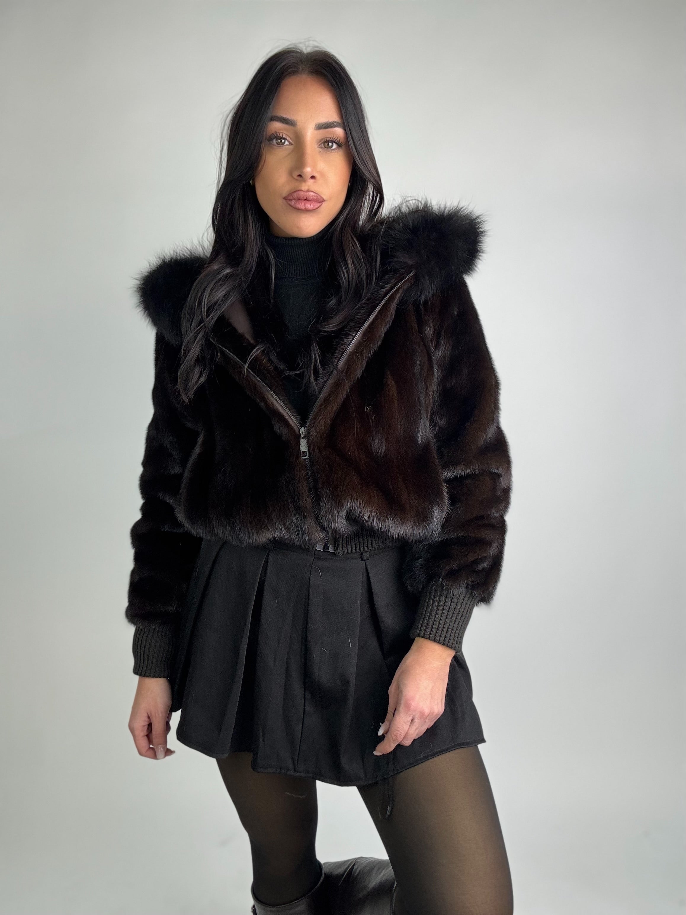 Mink Bomber Jacket