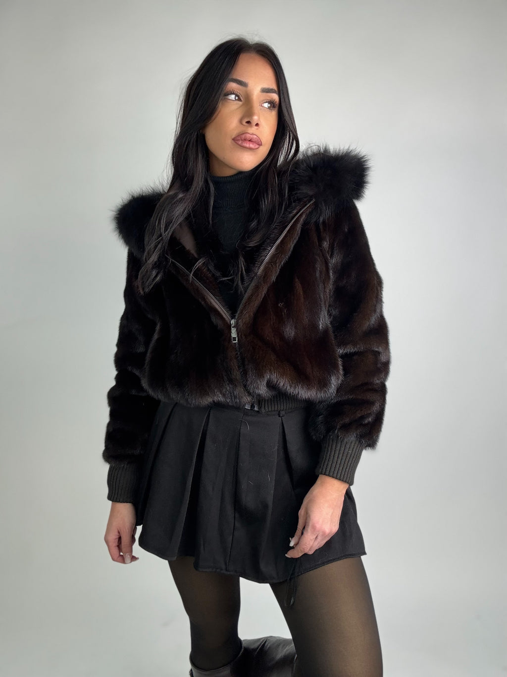 Mink Bomber Jacket