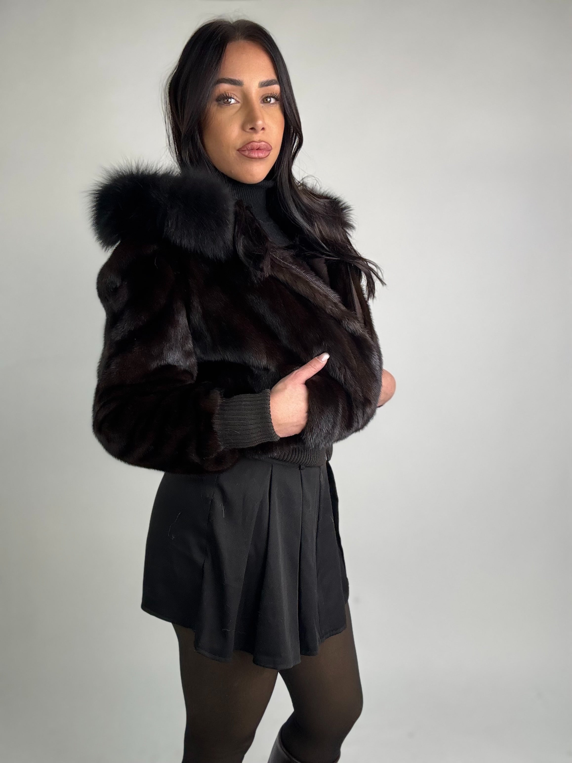 Mink Bomber Jacket
