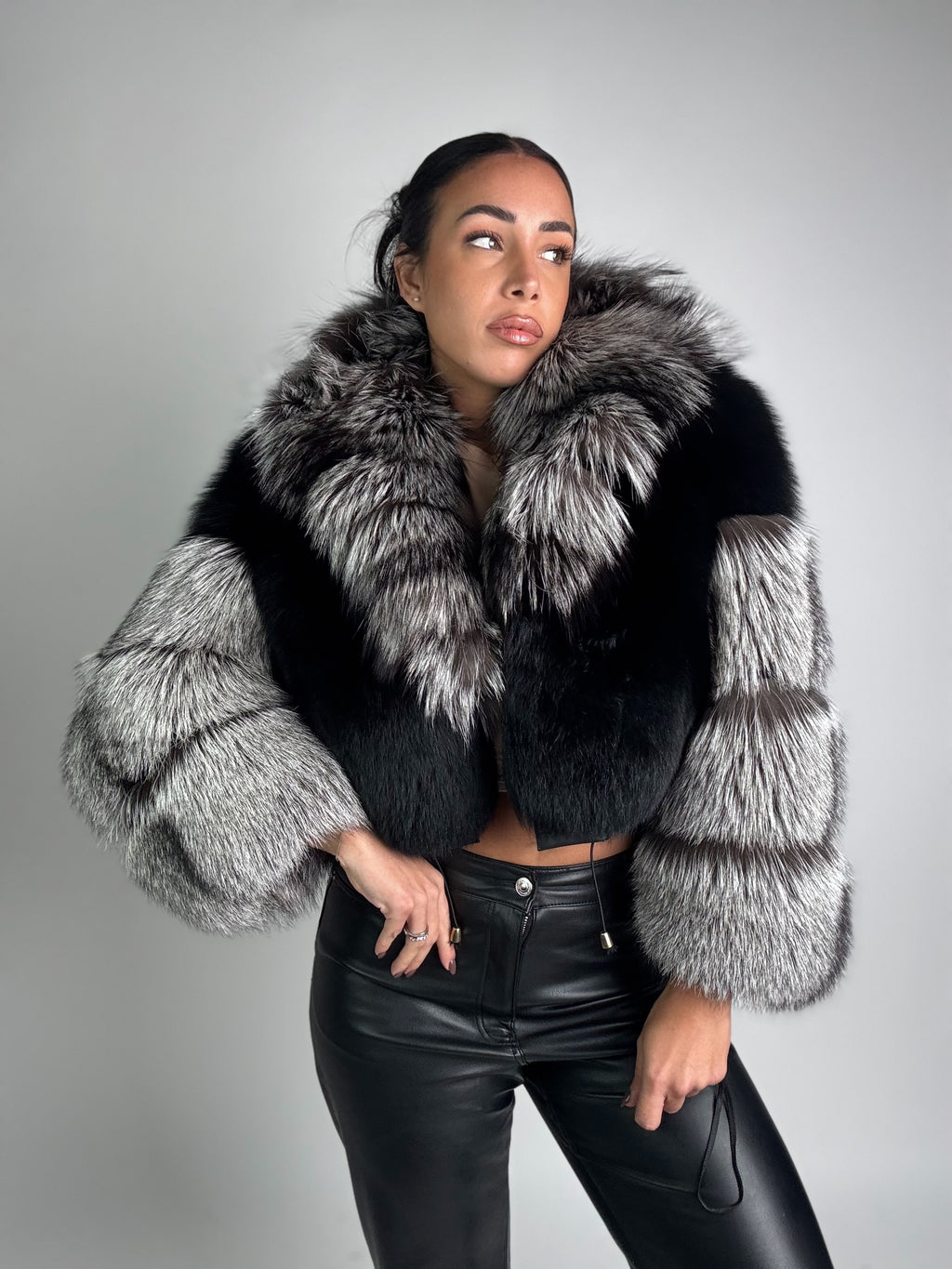 Bomber in volpe argentata Daisy