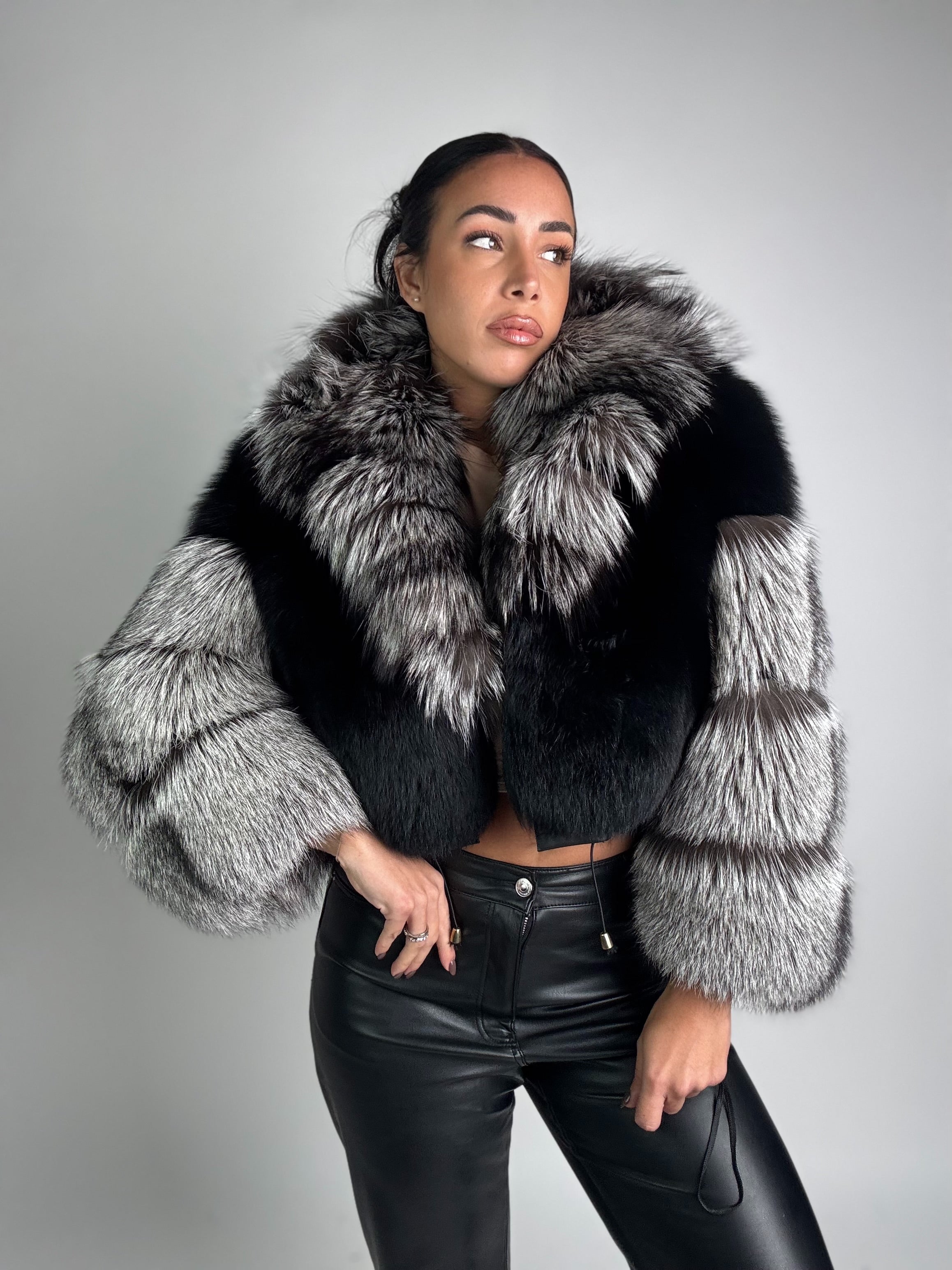 Bomber in volpe argentata Daisy