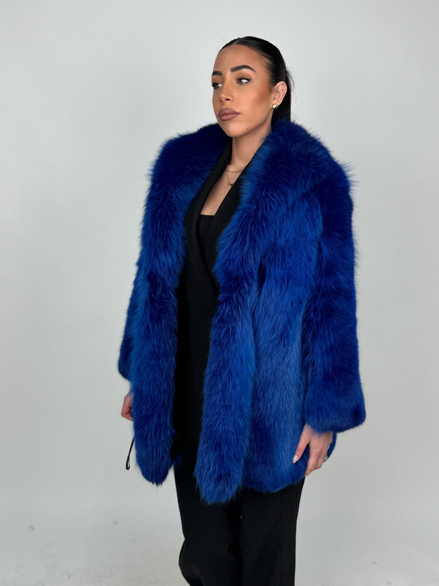Giacca in volpe blue N428