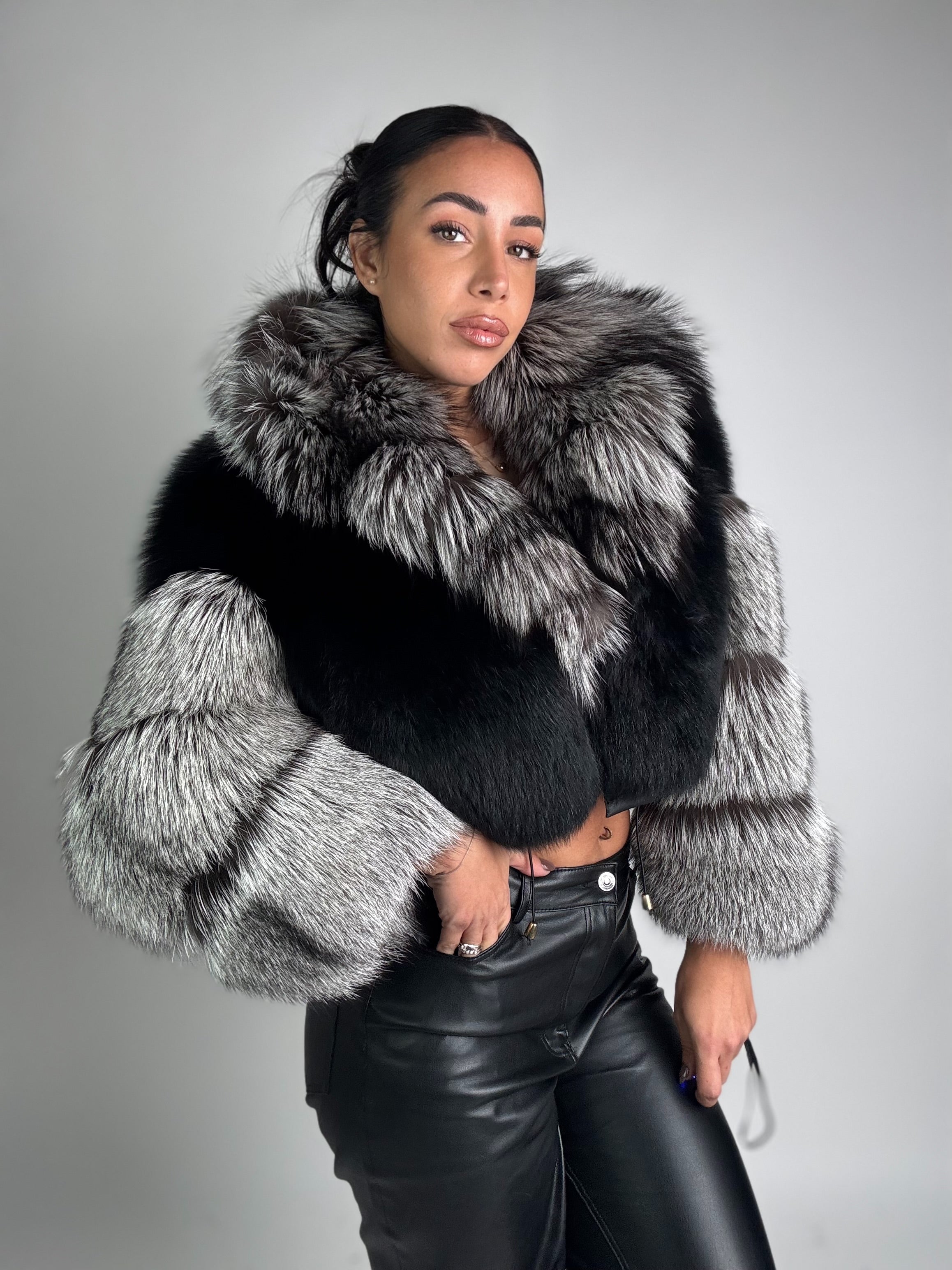 Bomber in volpe argentata Daisy