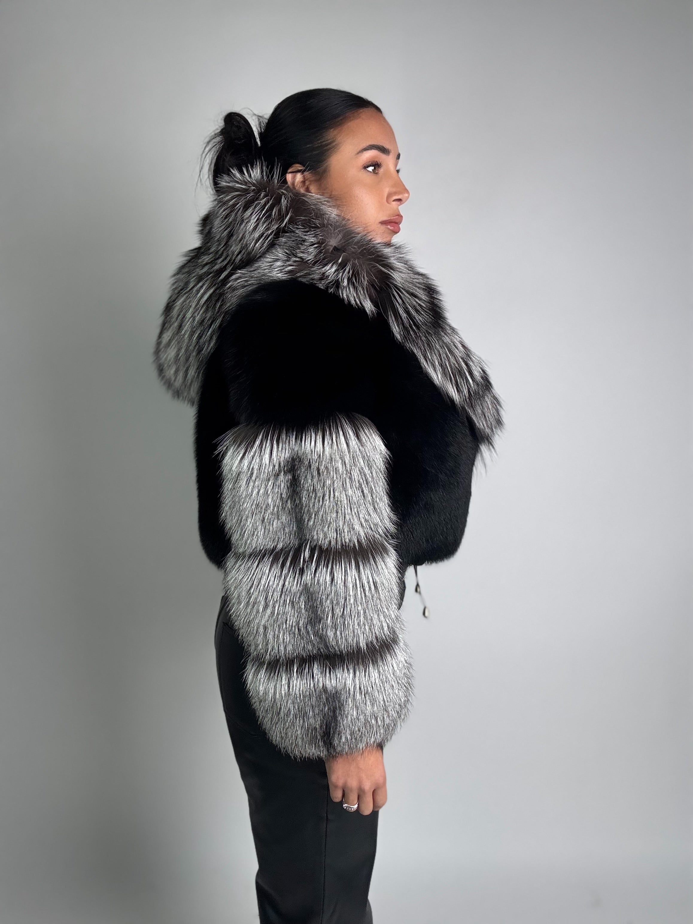 Bomber in volpe argentata Daisy