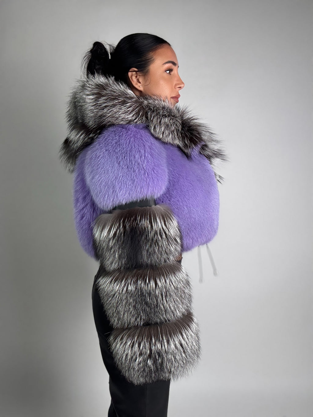 Bomber in volpe argentata