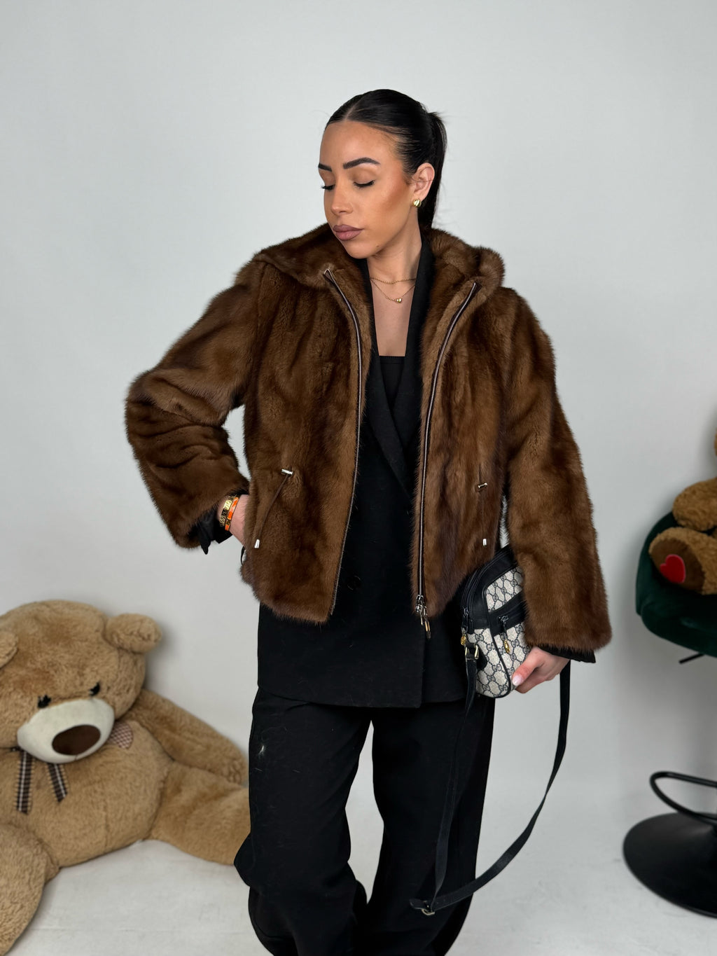 Mink Bomber Jacket