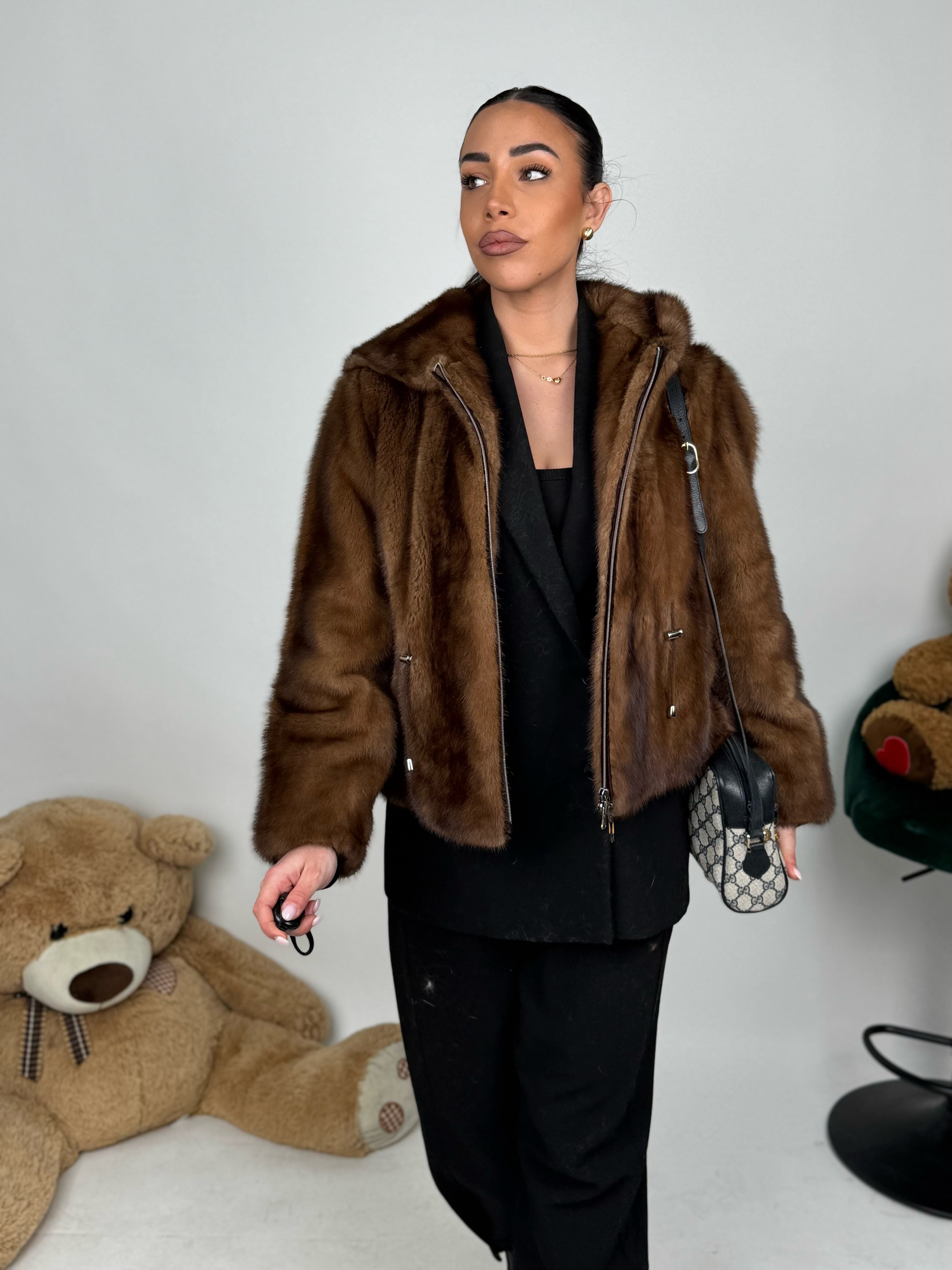 Mink Bomber Jacket