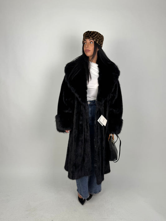 Cappotto in visone e zibellino N664