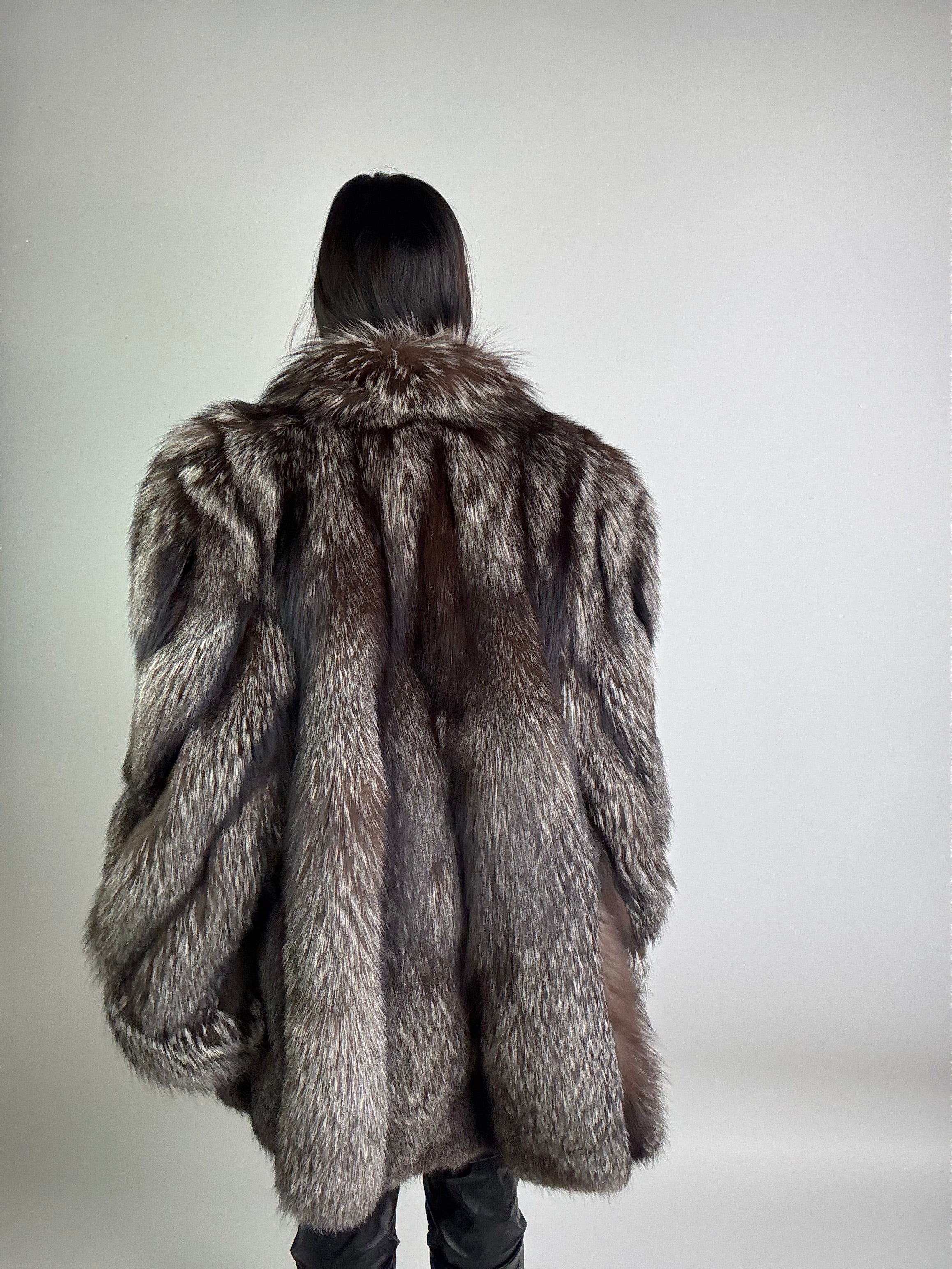 Giacca in volpe argentata N955