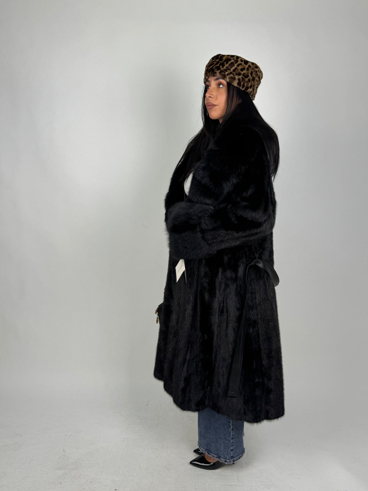 Cappotto in visone e zibellino N664