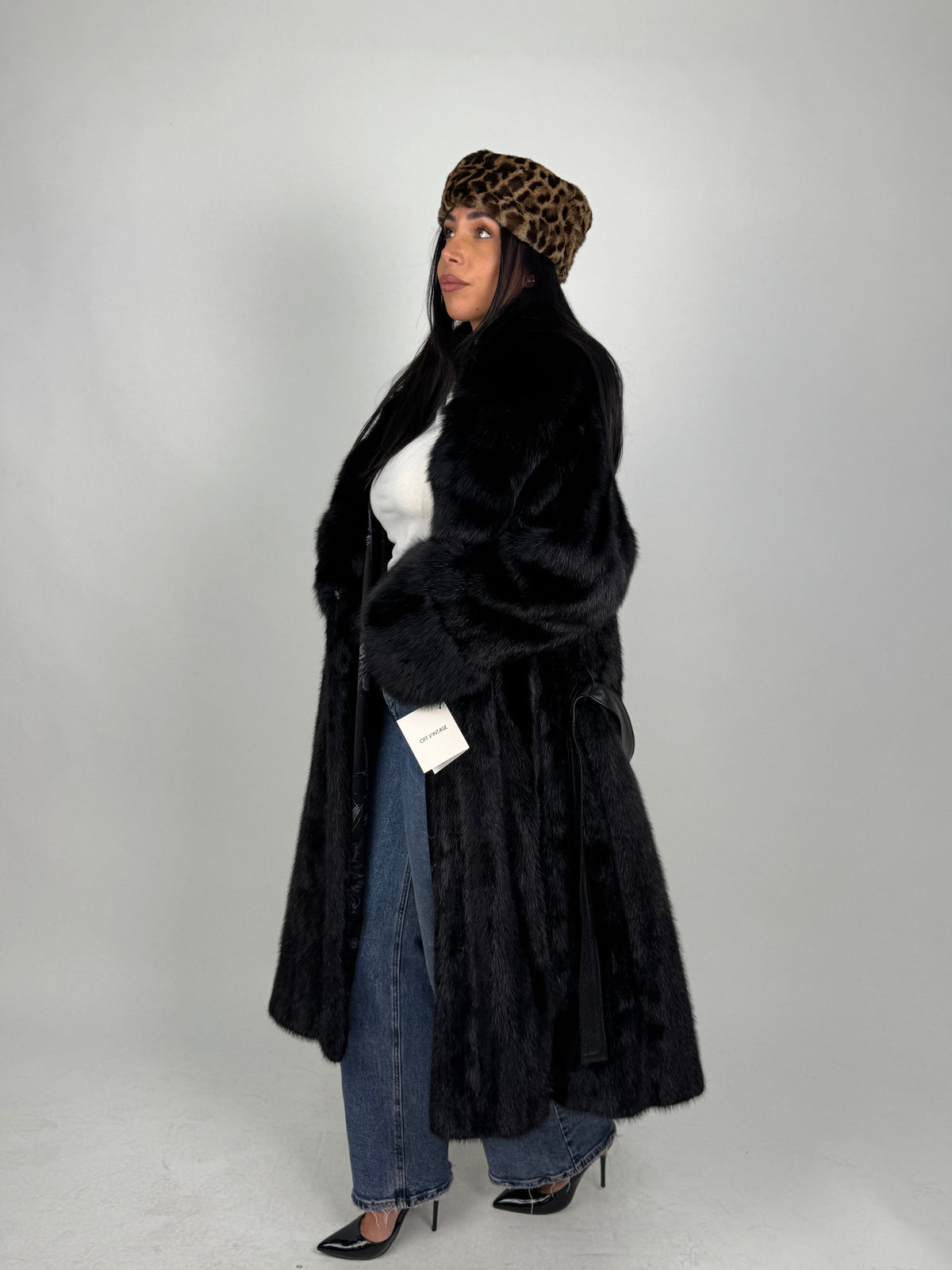 Cappotto in visone e zibellino N664