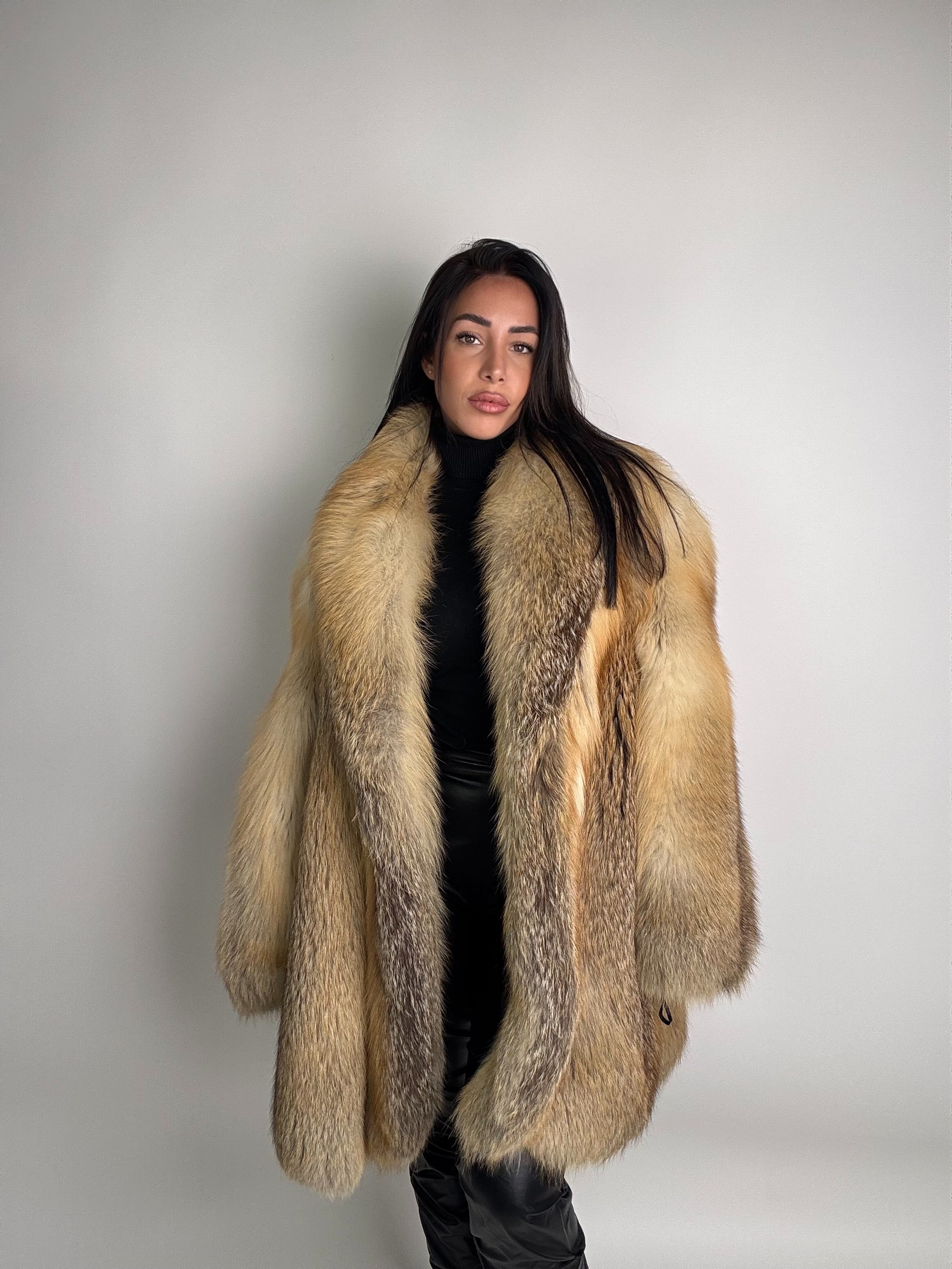 Giacca in volpe golden N954