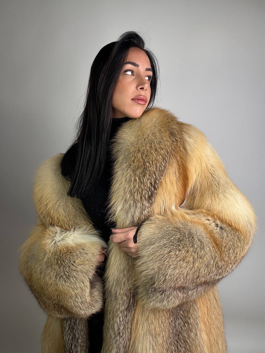 Giacca in volpe golden N954