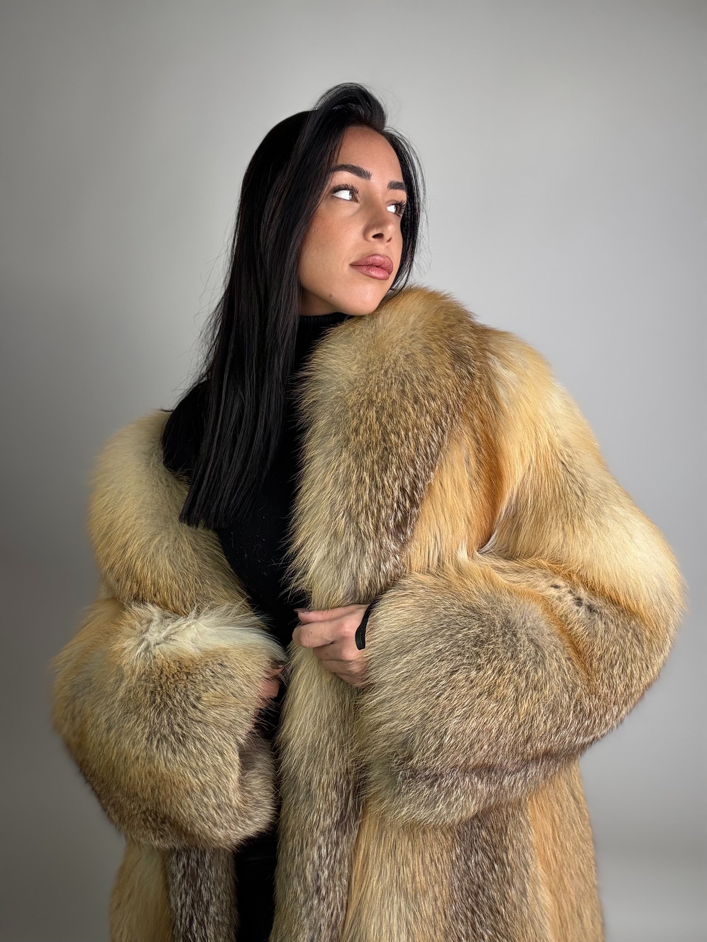 Giacca in volpe golden N954
